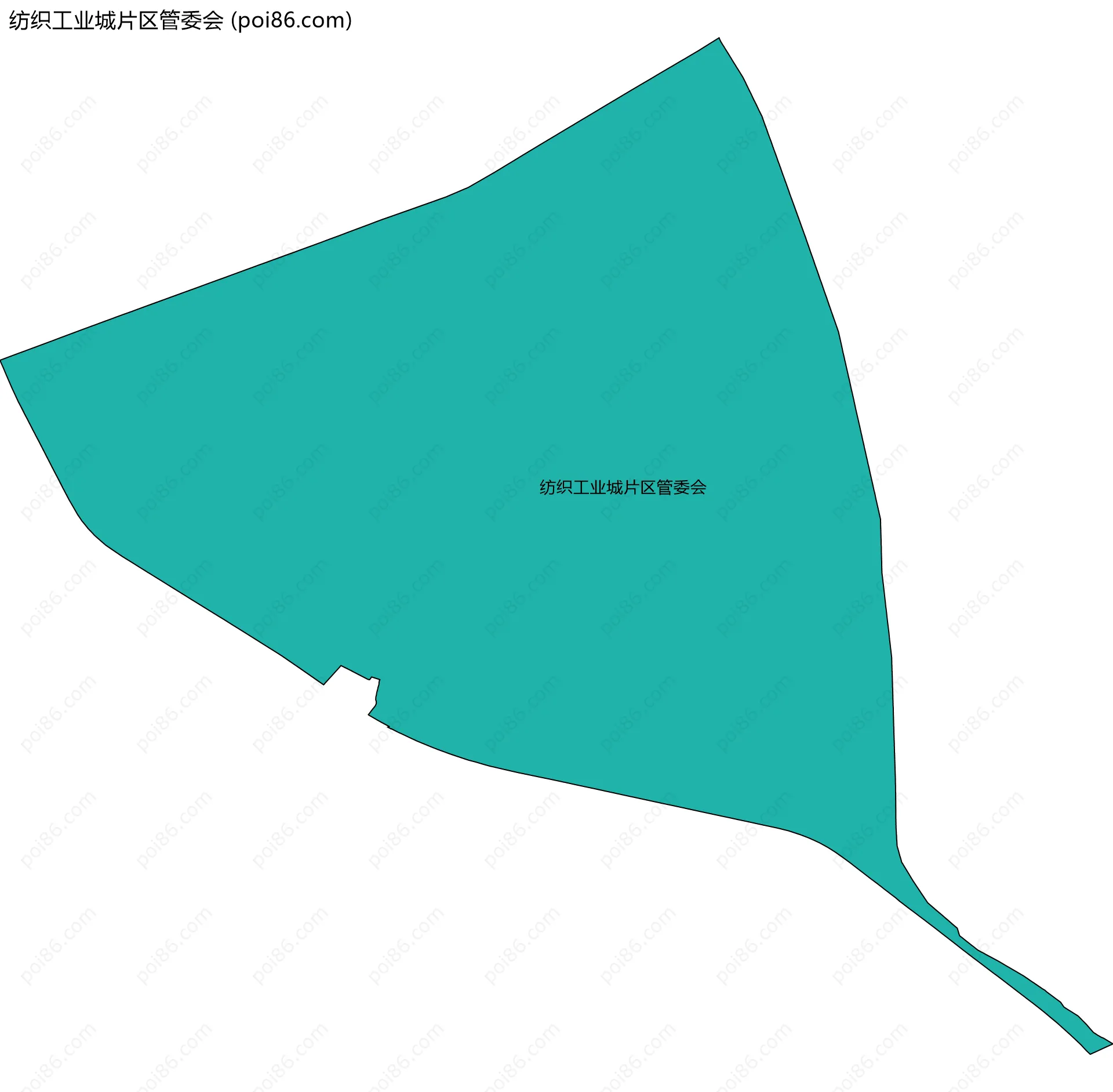 纺织工业城片区管委会边界地图