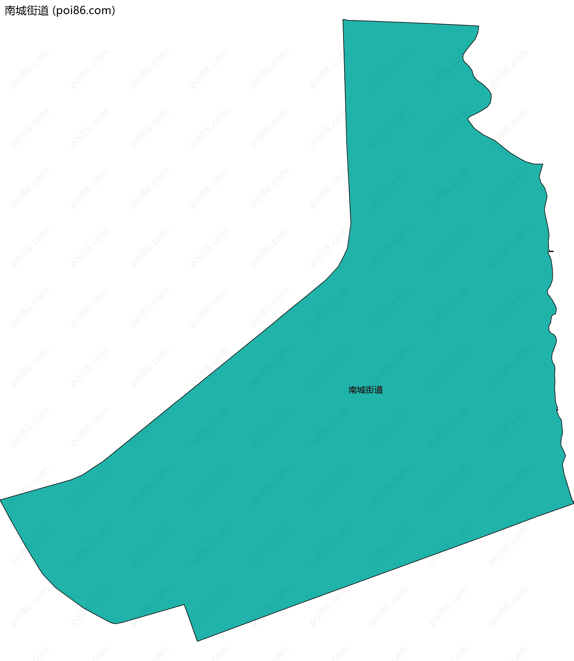 南城街道边界地图