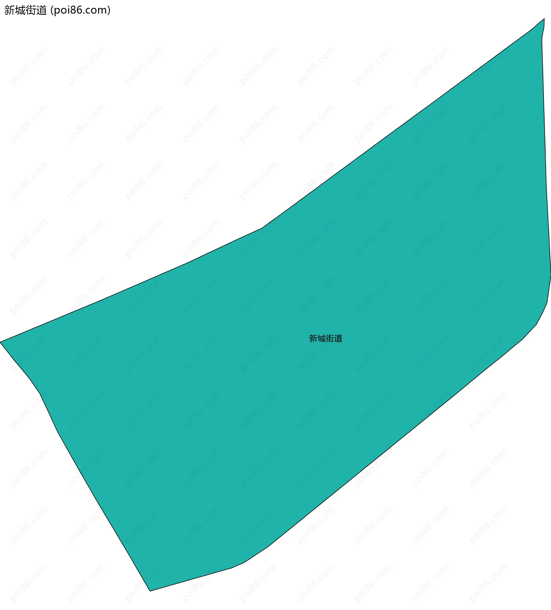 新城街道边界地图