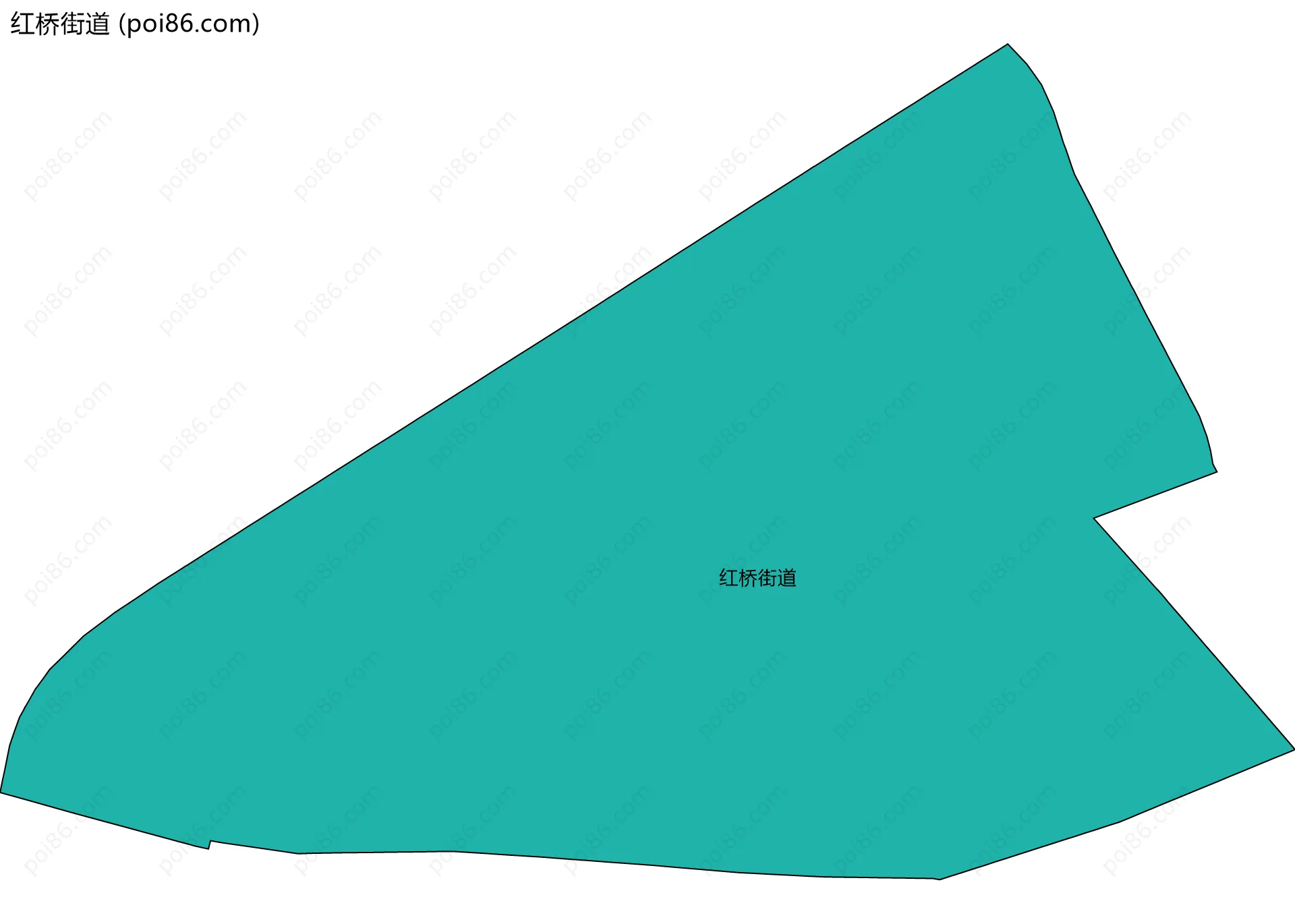 红桥街道边界地图