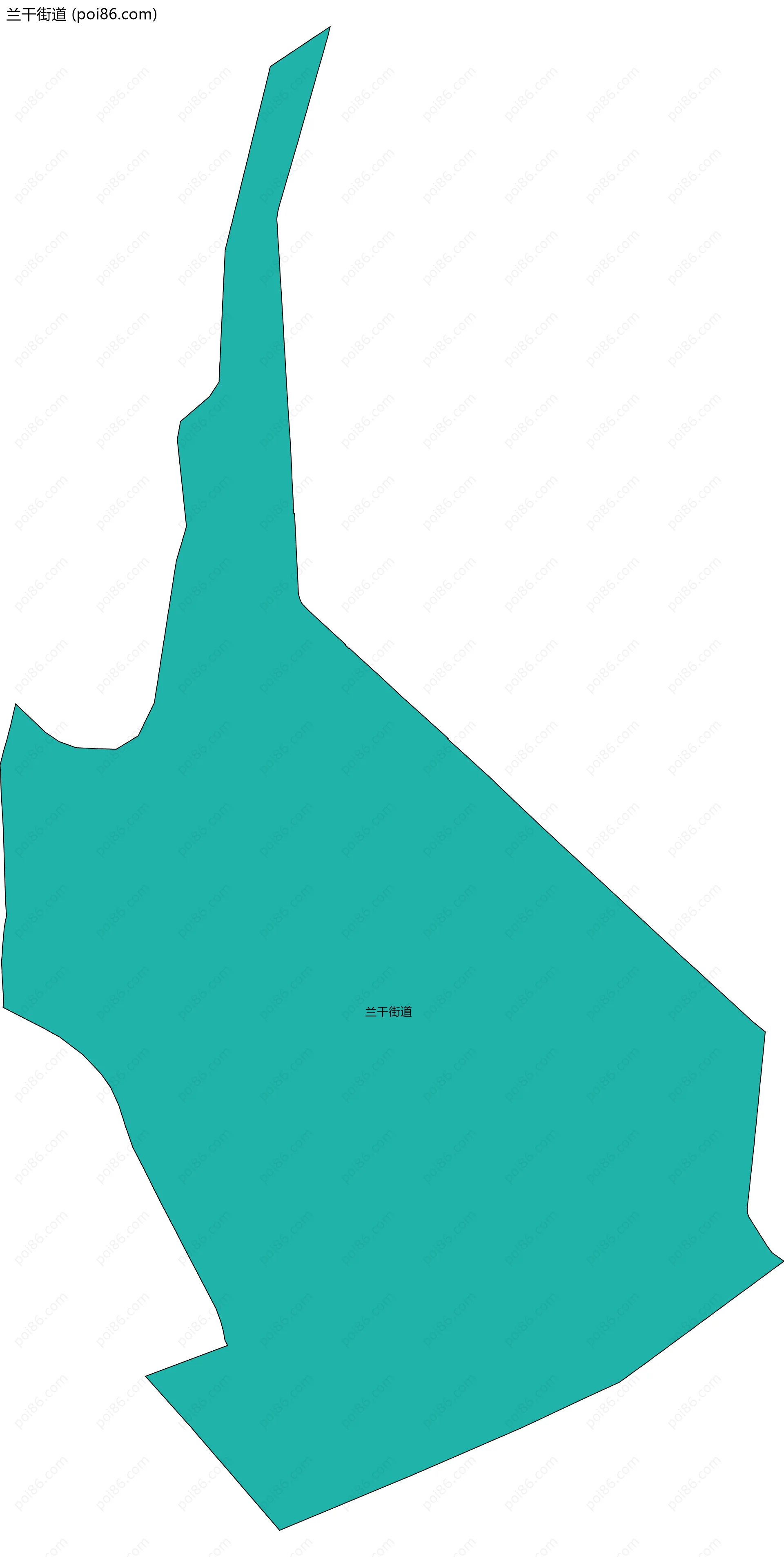 兰干街道边界地图