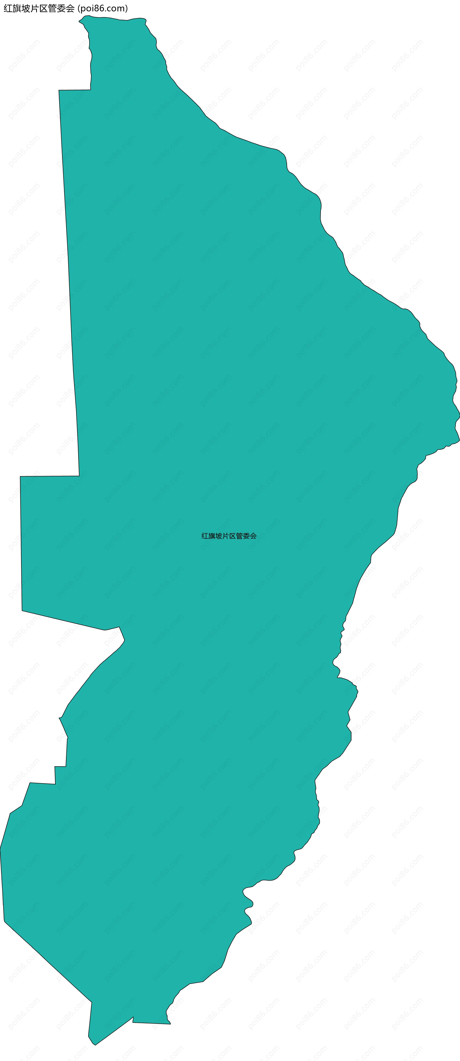 红旗坡片区管委会边界地图