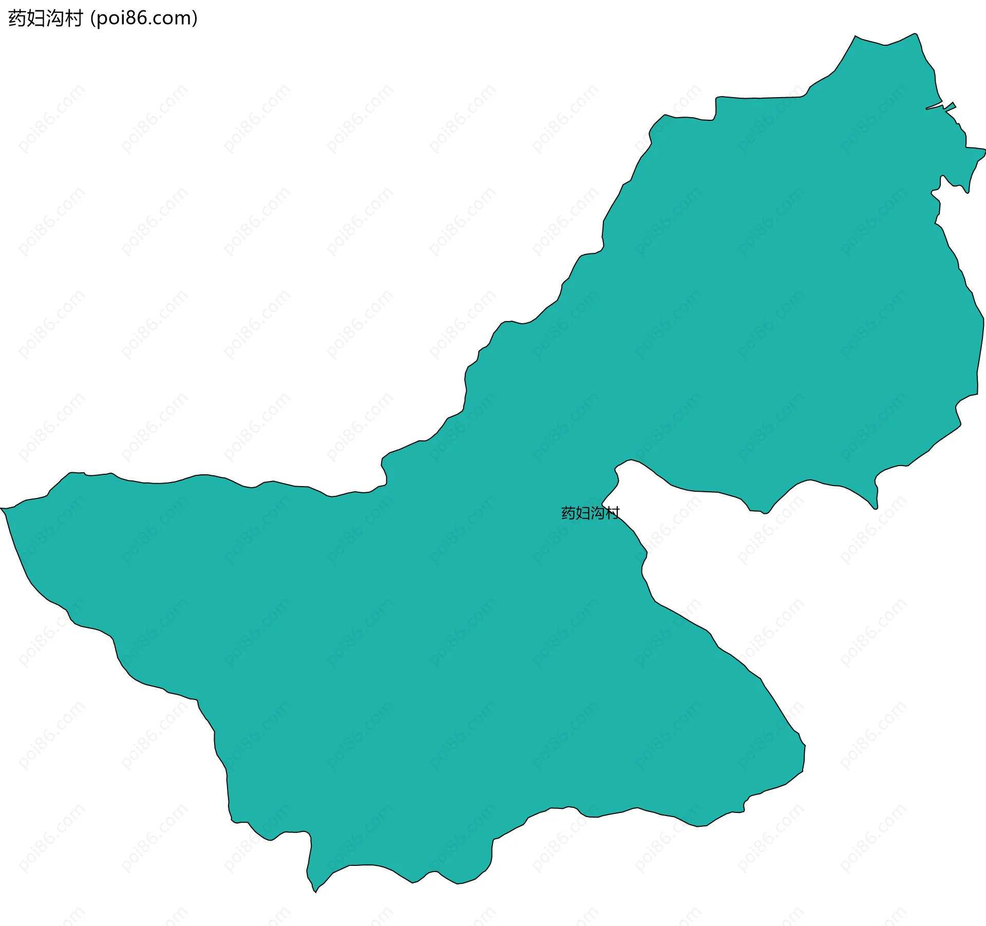 药妇沟村边界地图