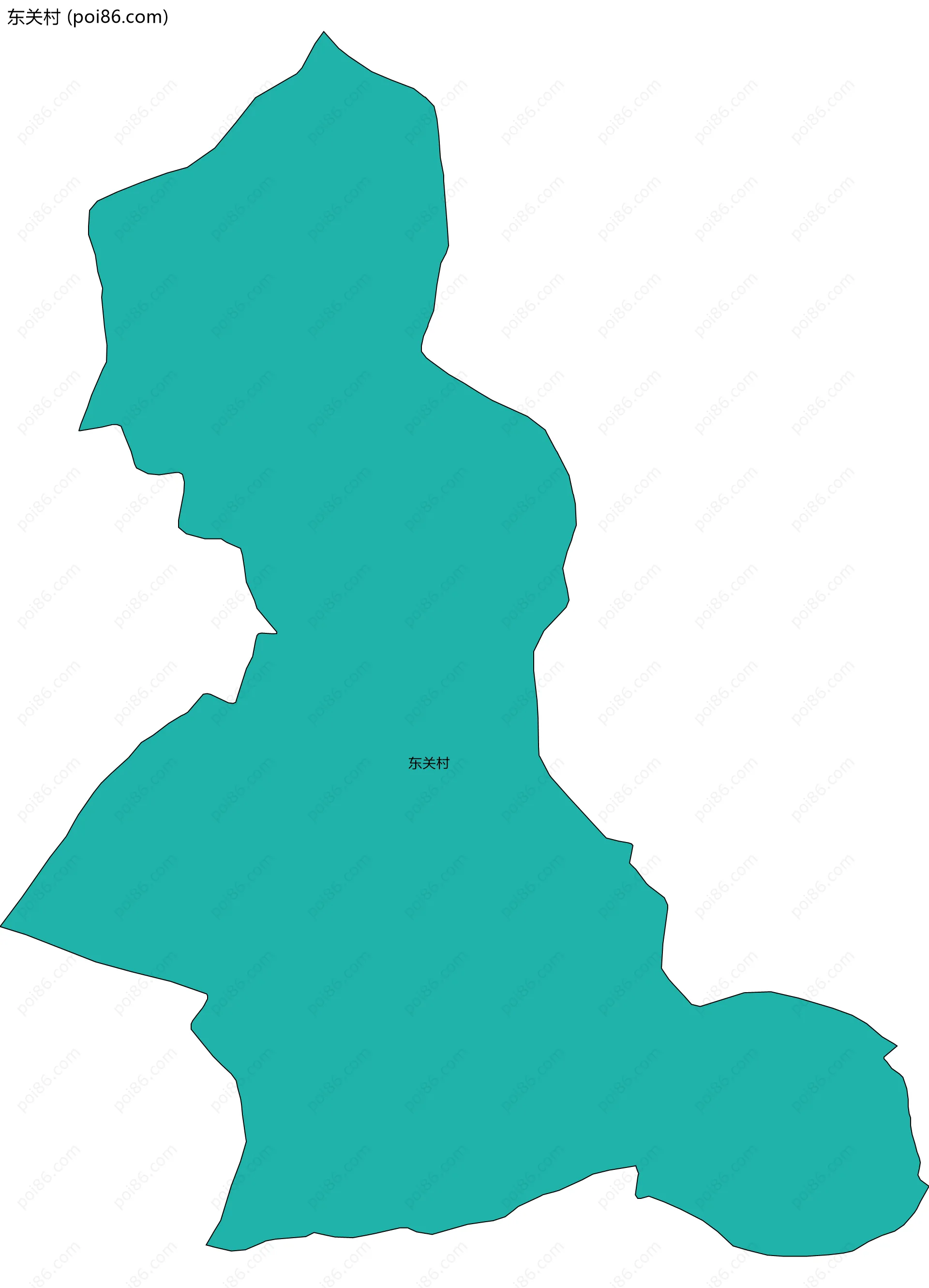 东关村边界地图