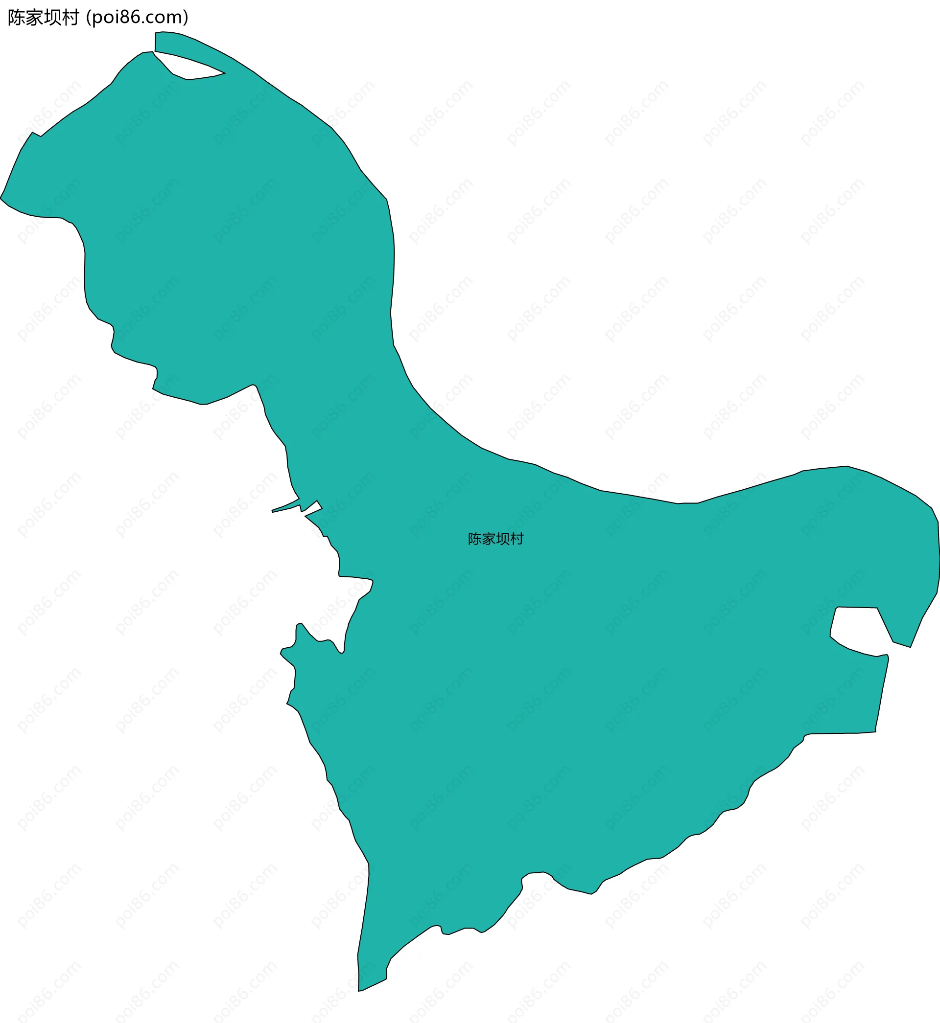 陈家坝村边界地图