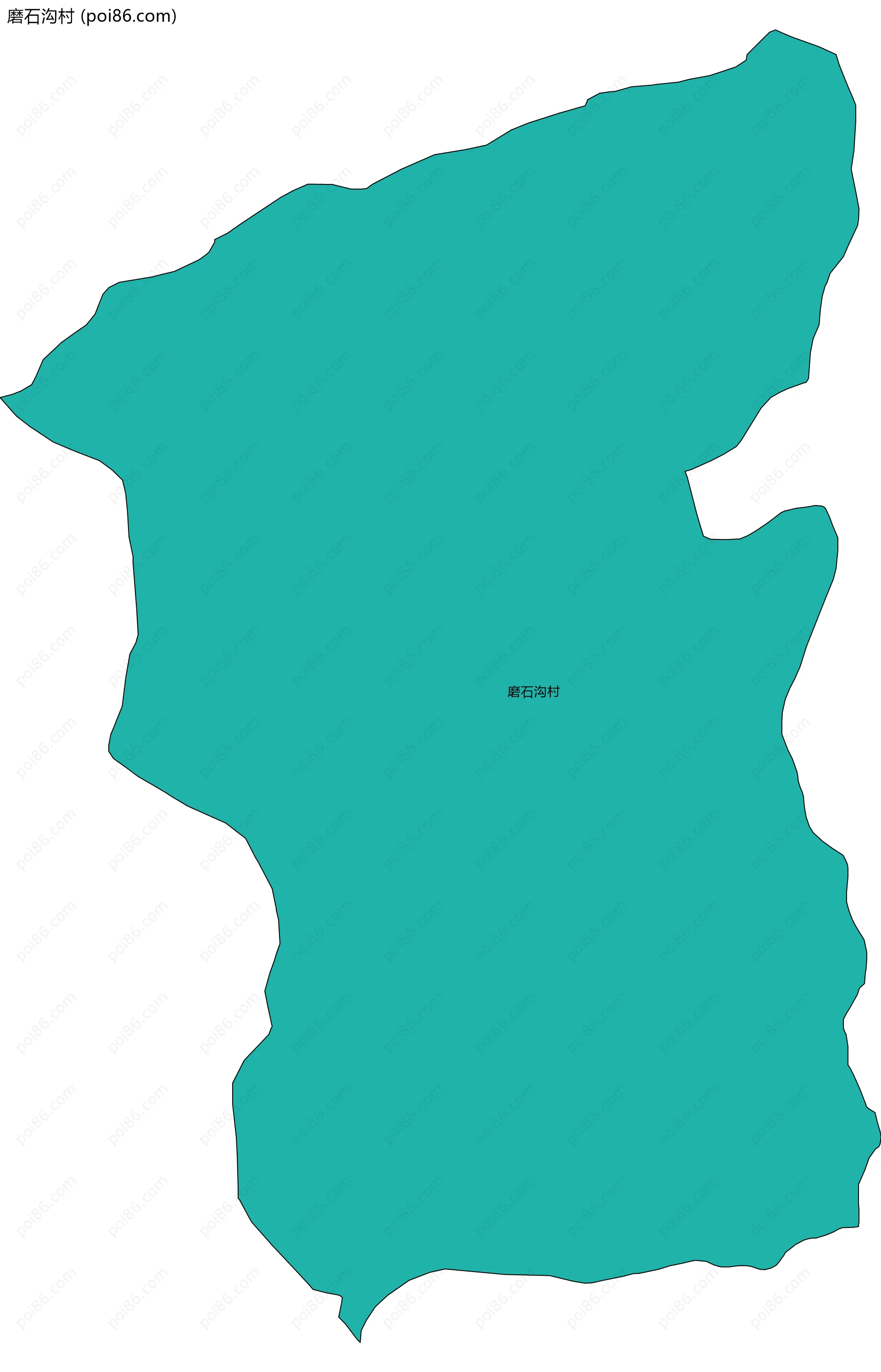 磨石沟村边界地图