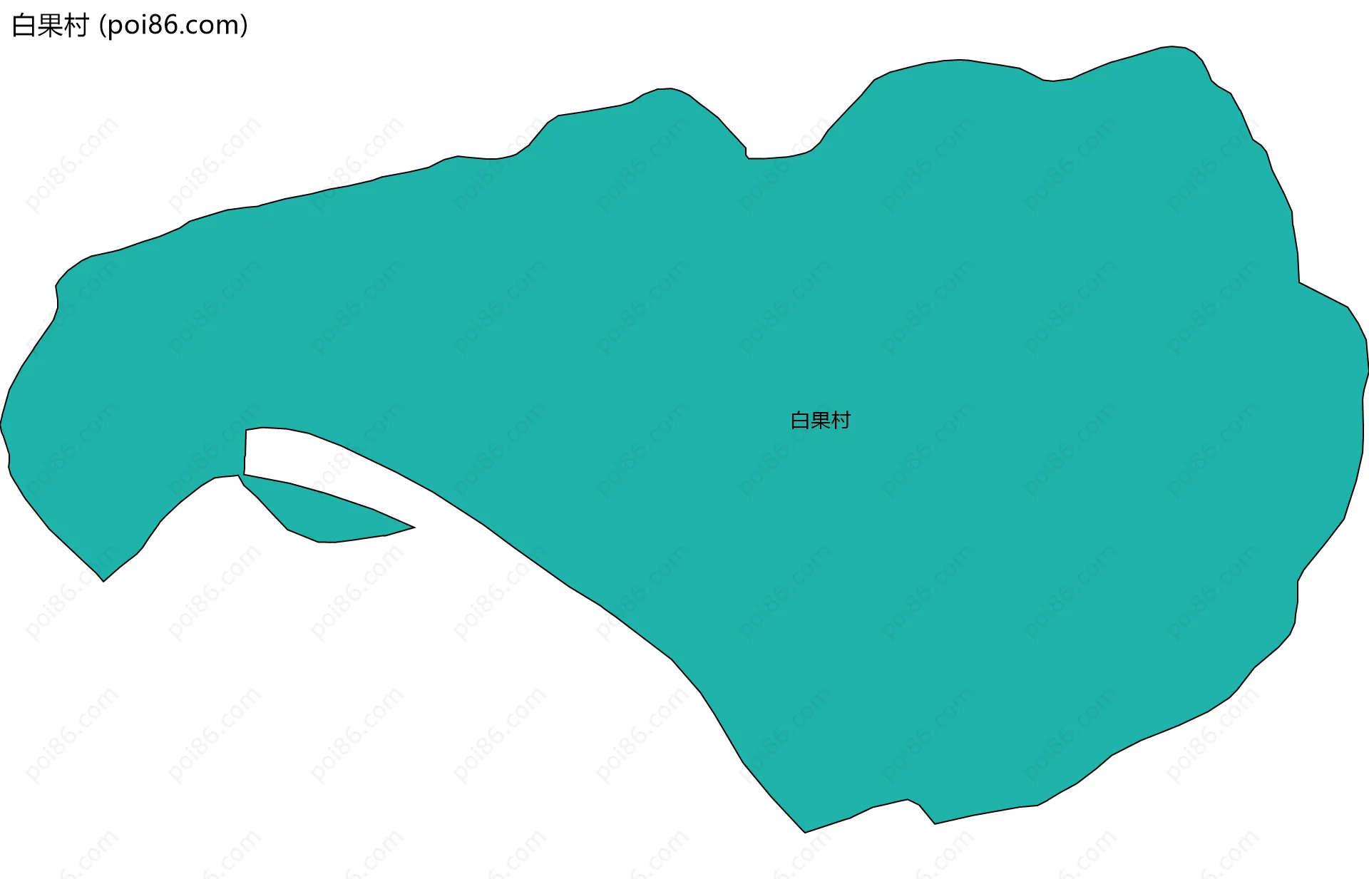 白果村边界地图