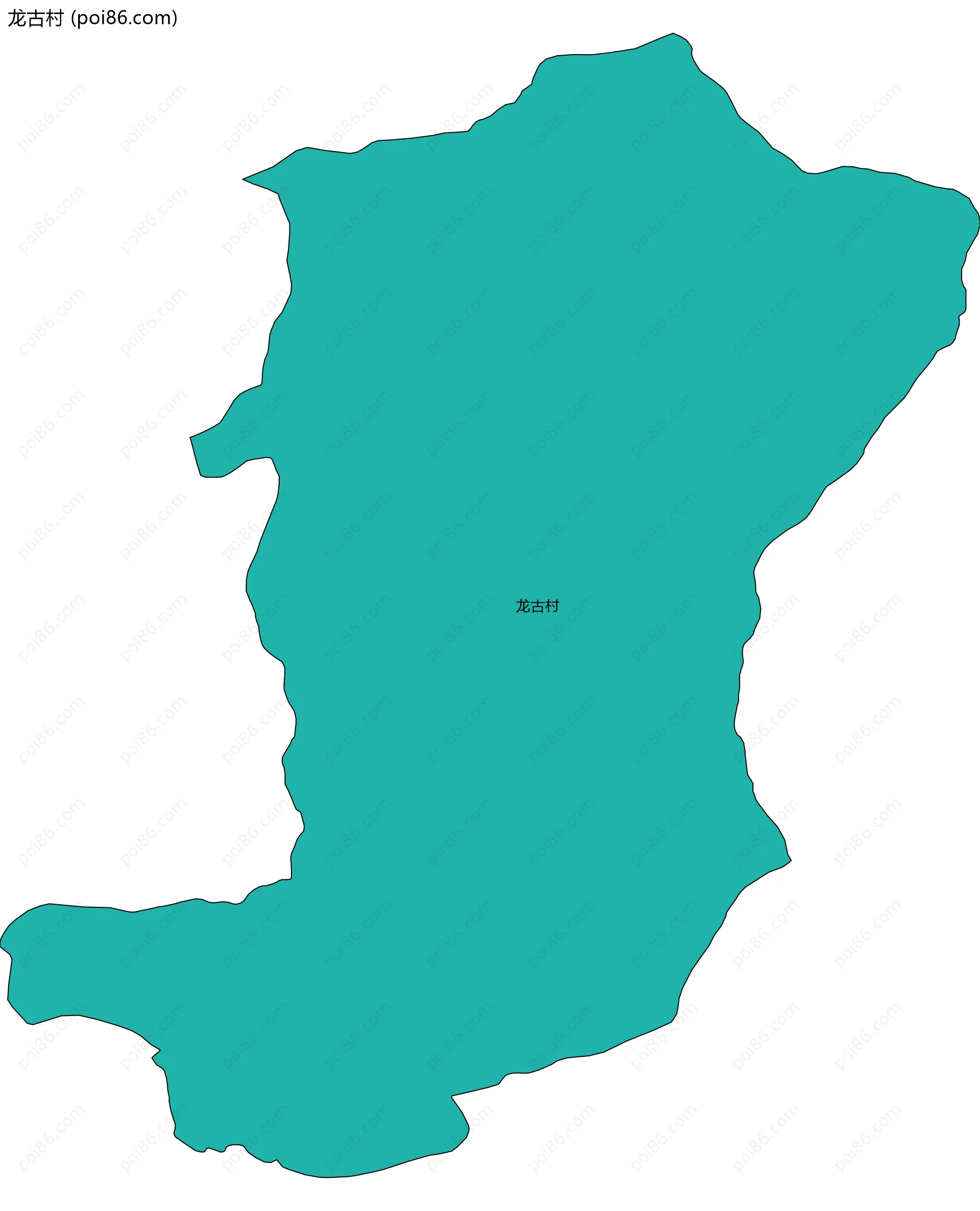 龙古村边界地图
