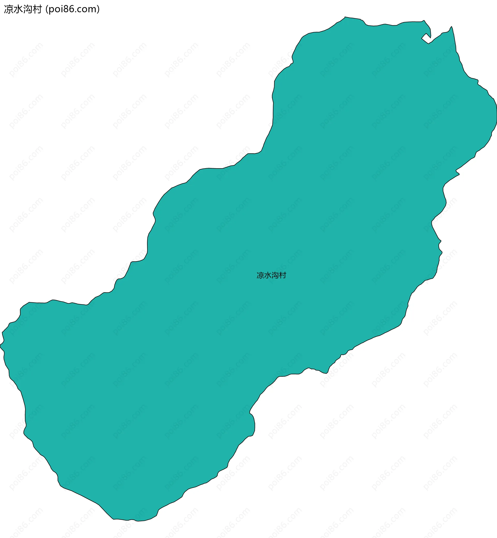 凉水沟村边界地图