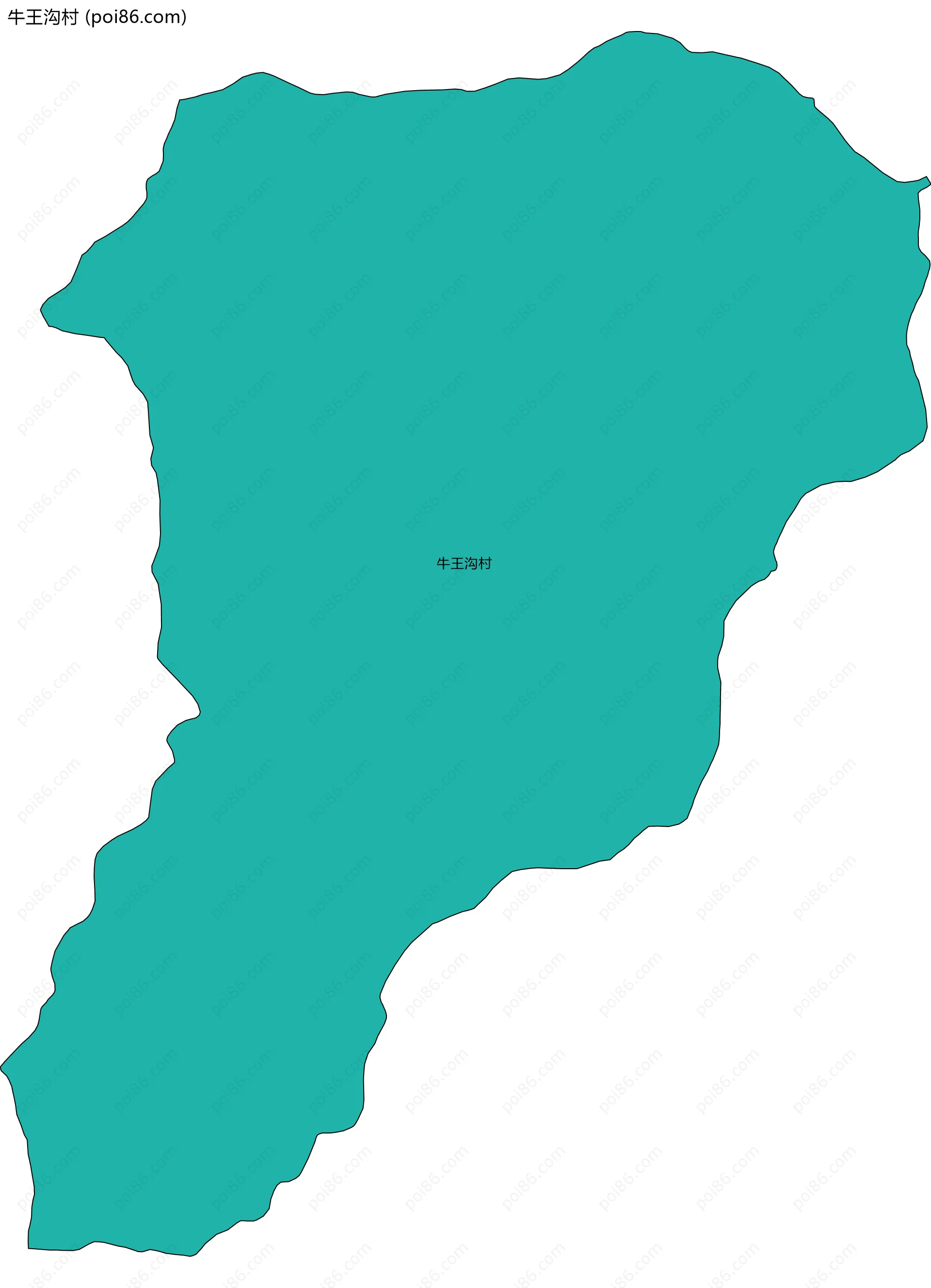 牛王沟村边界地图