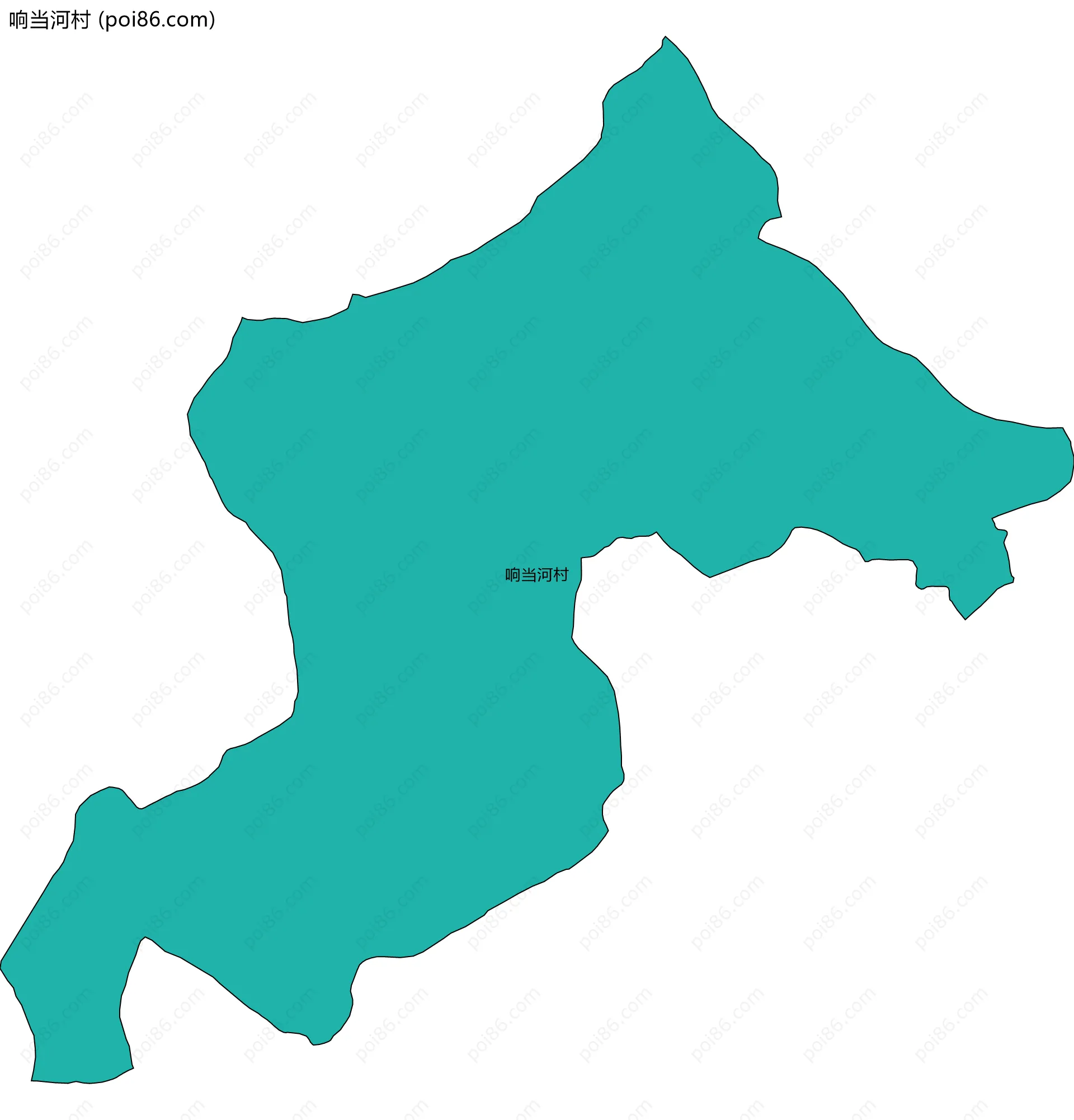 响当河村边界地图