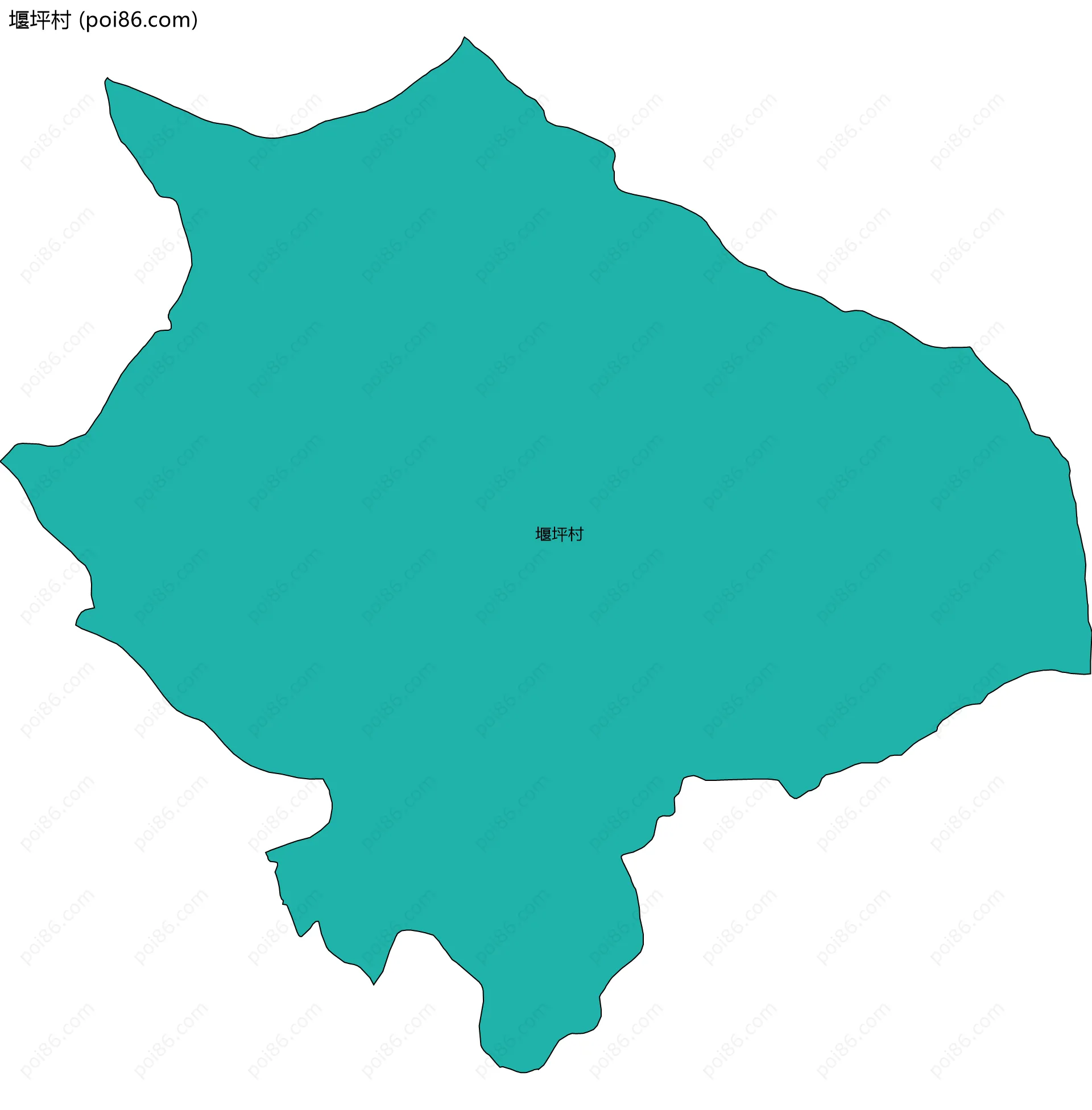 堰坪村边界地图