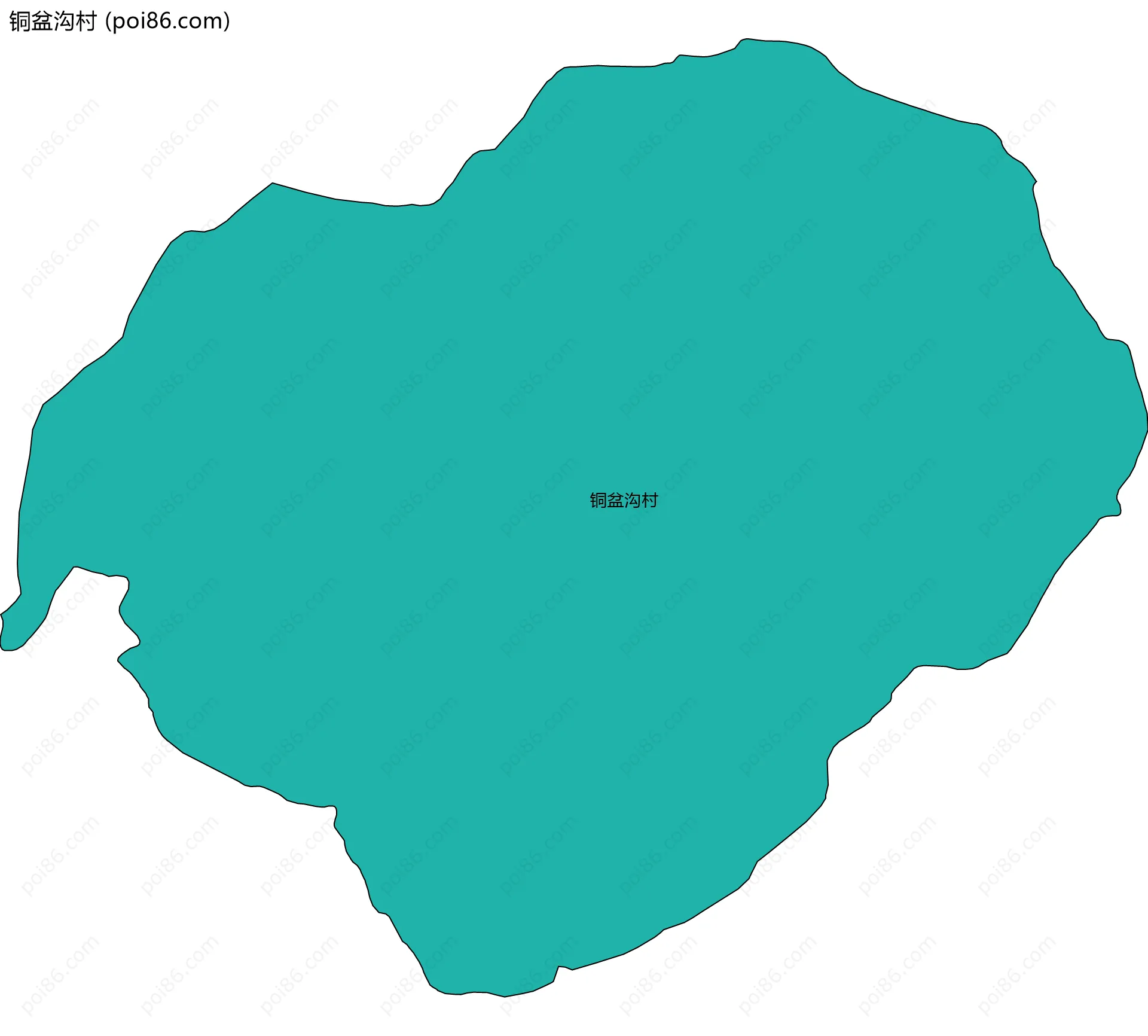铜盆沟村边界地图