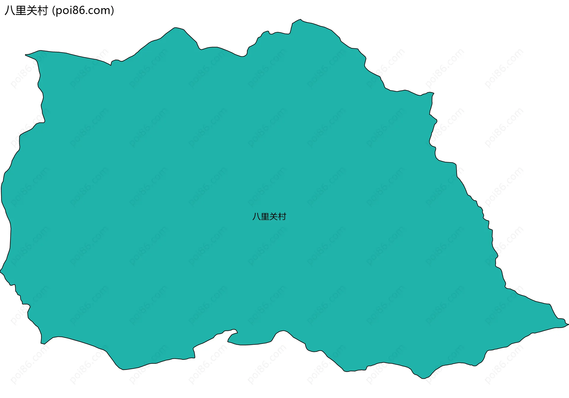 八里关村边界地图