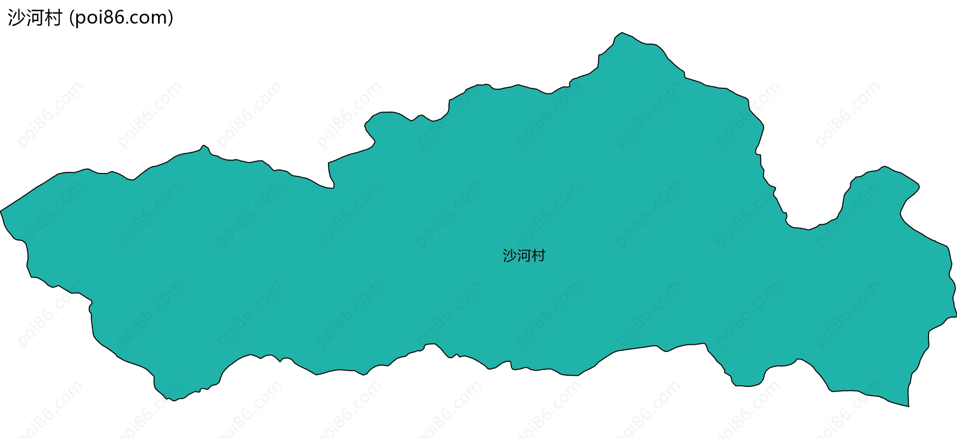 沙河村边界地图