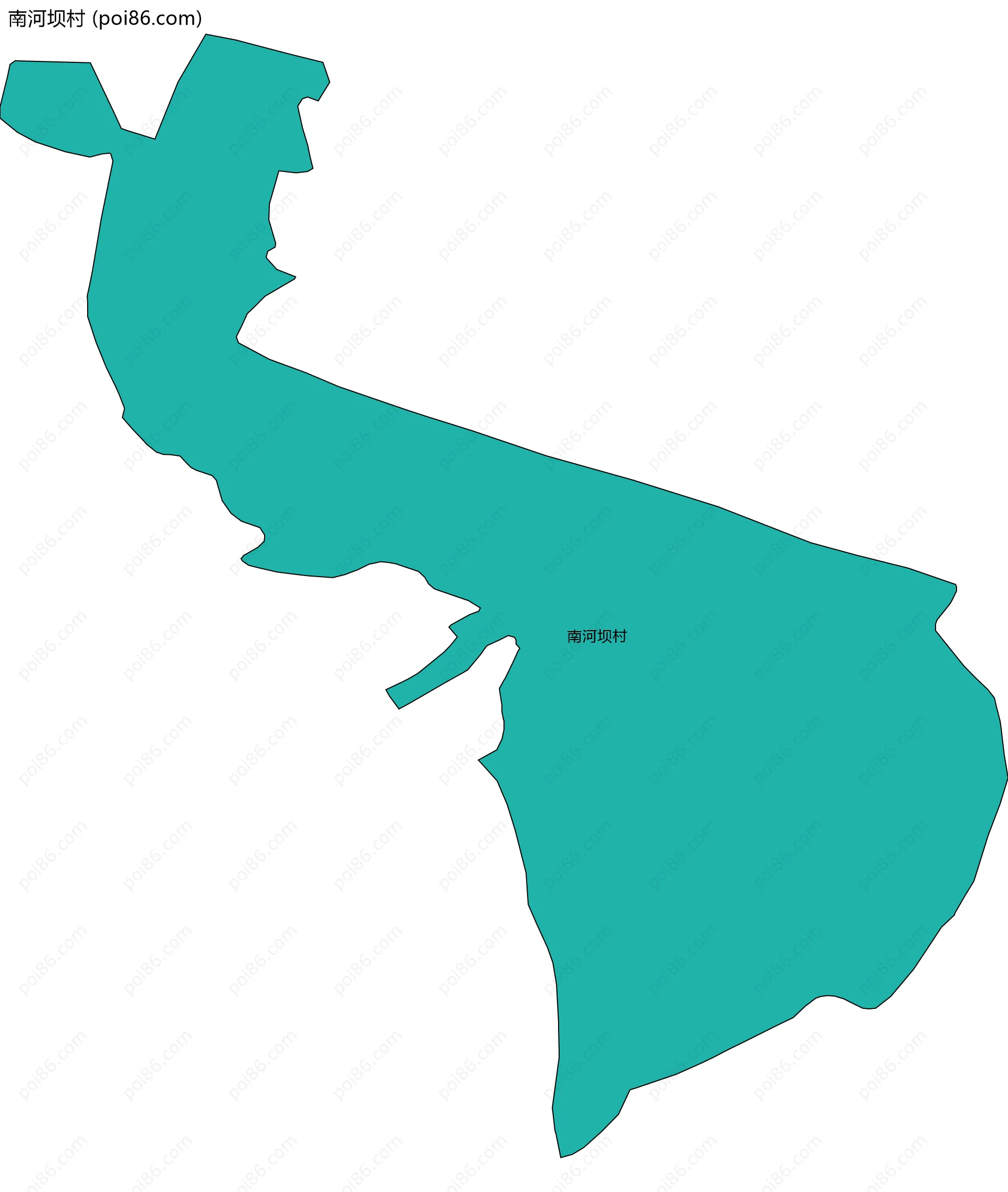 南河坝村边界地图