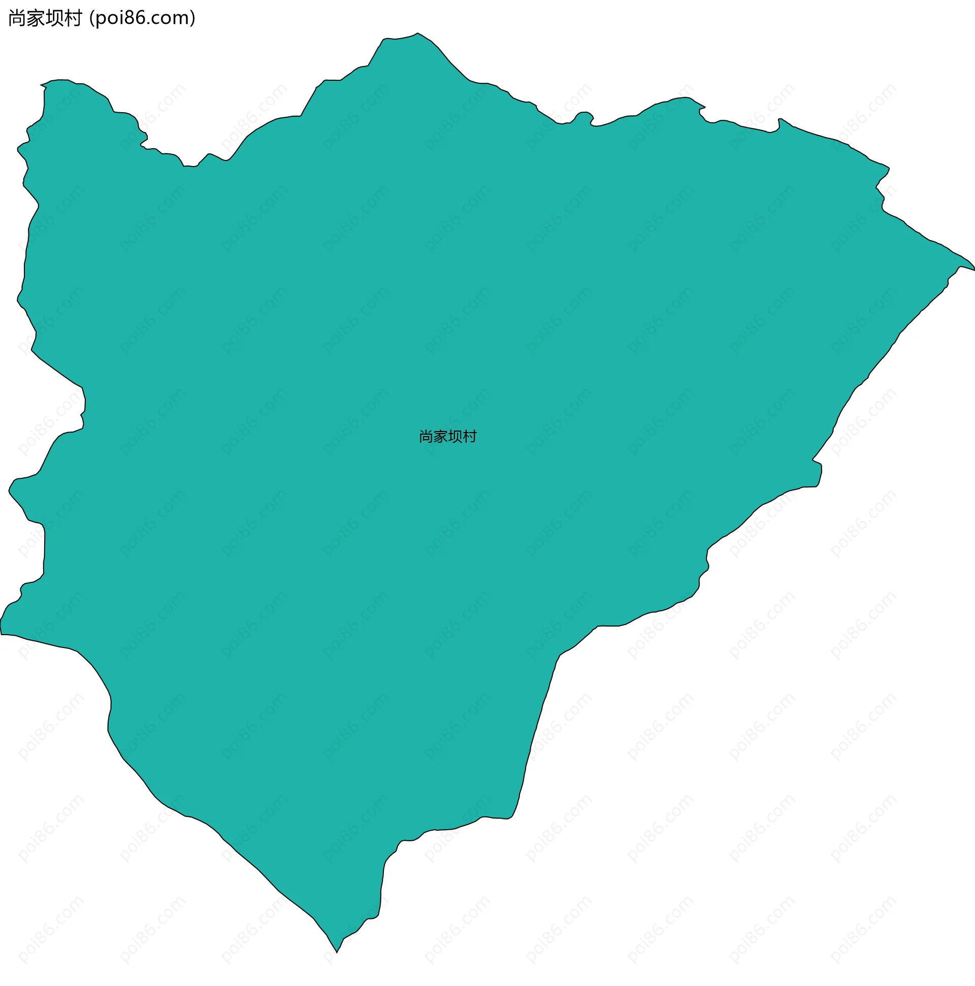 尚家坝村边界地图