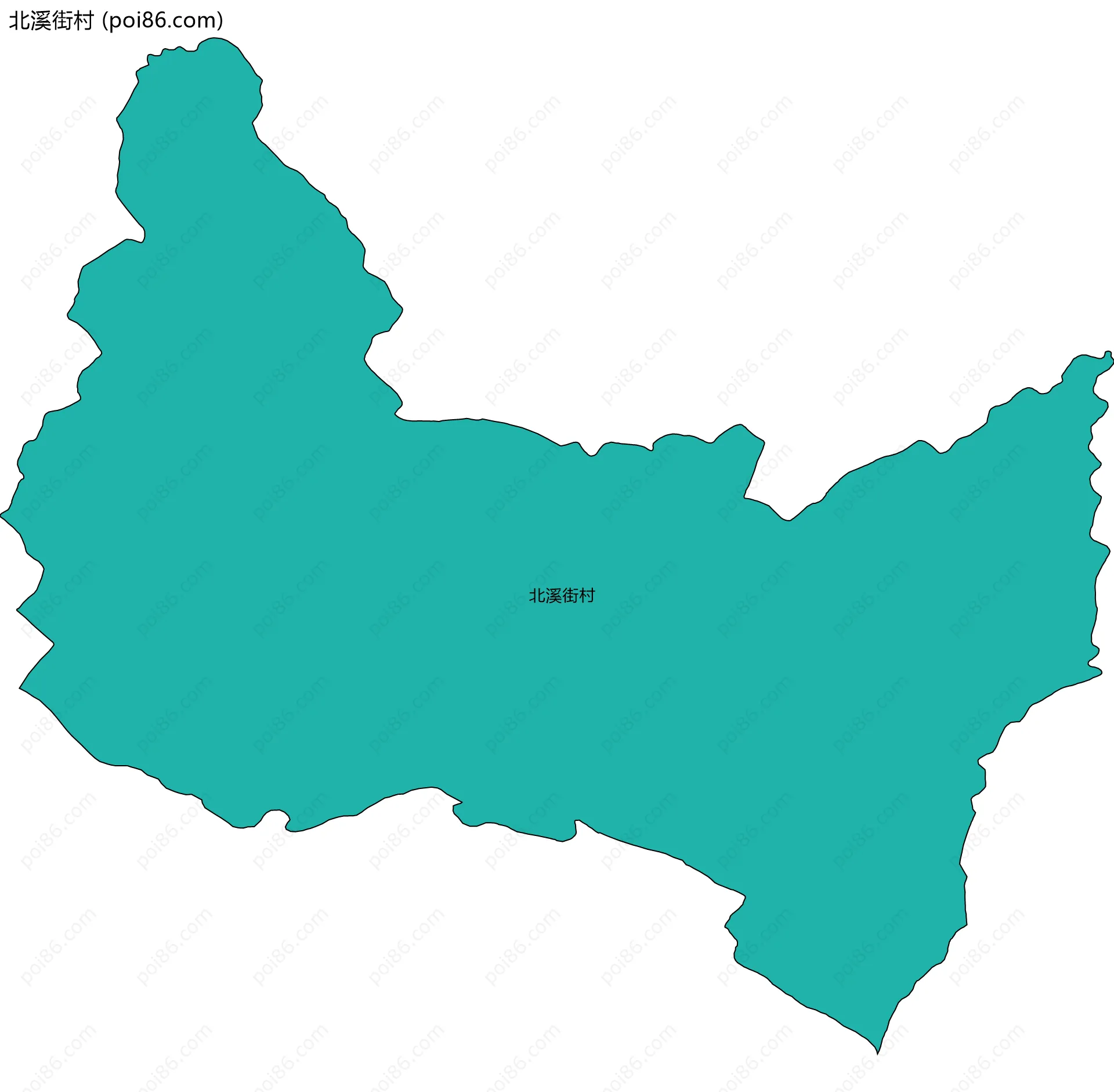 北溪街村边界地图