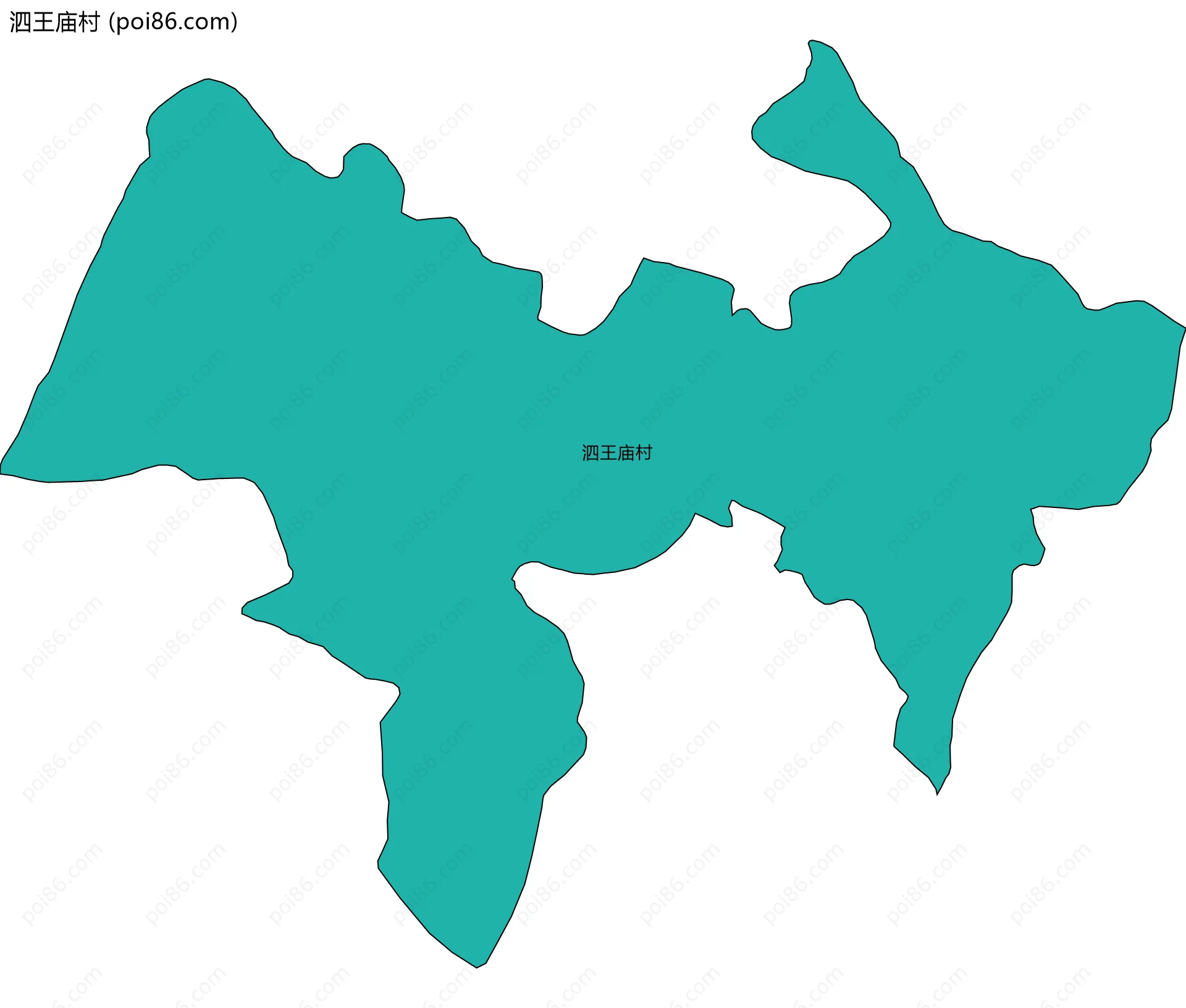 泗王庙村边界地图