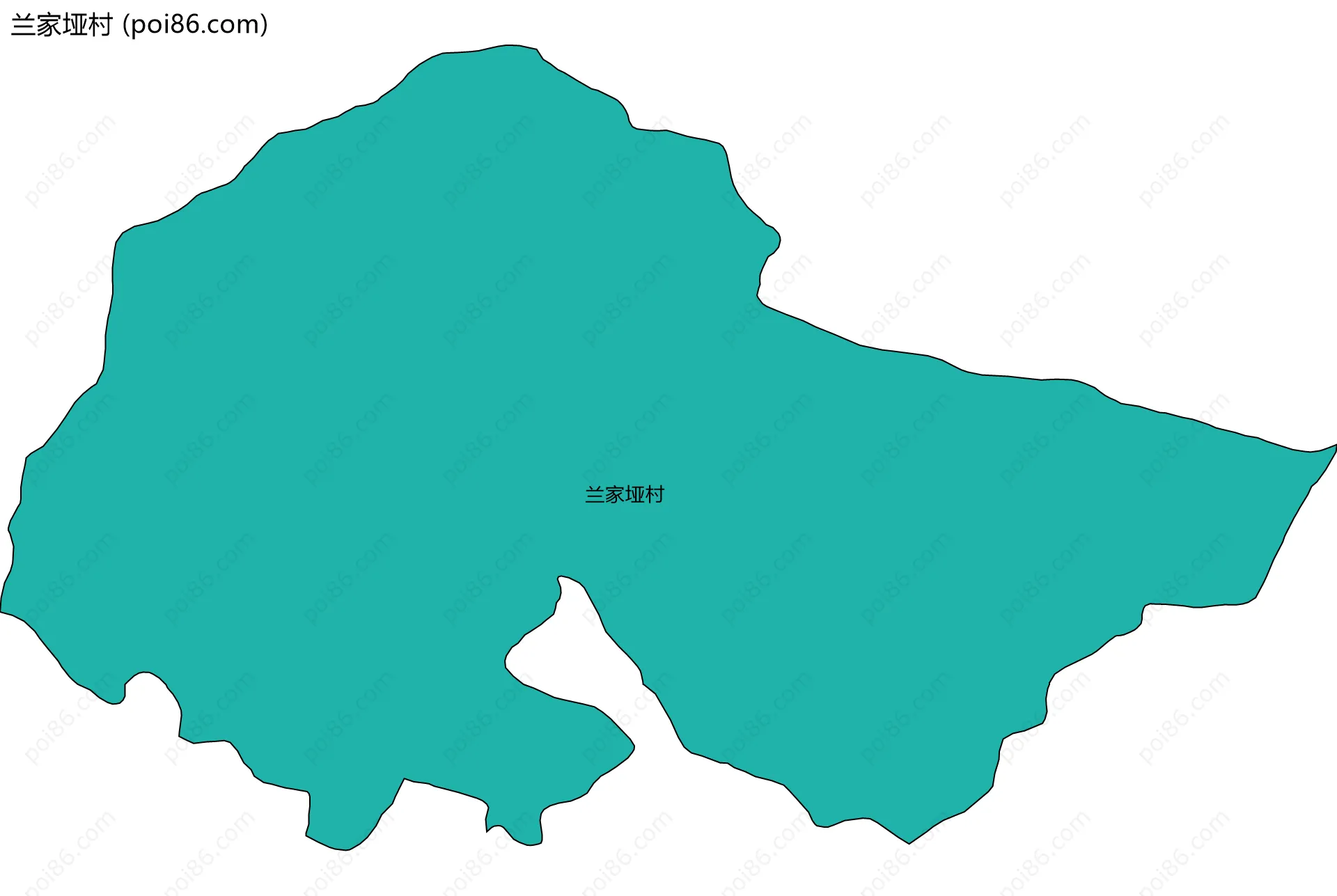 兰家垭村边界地图