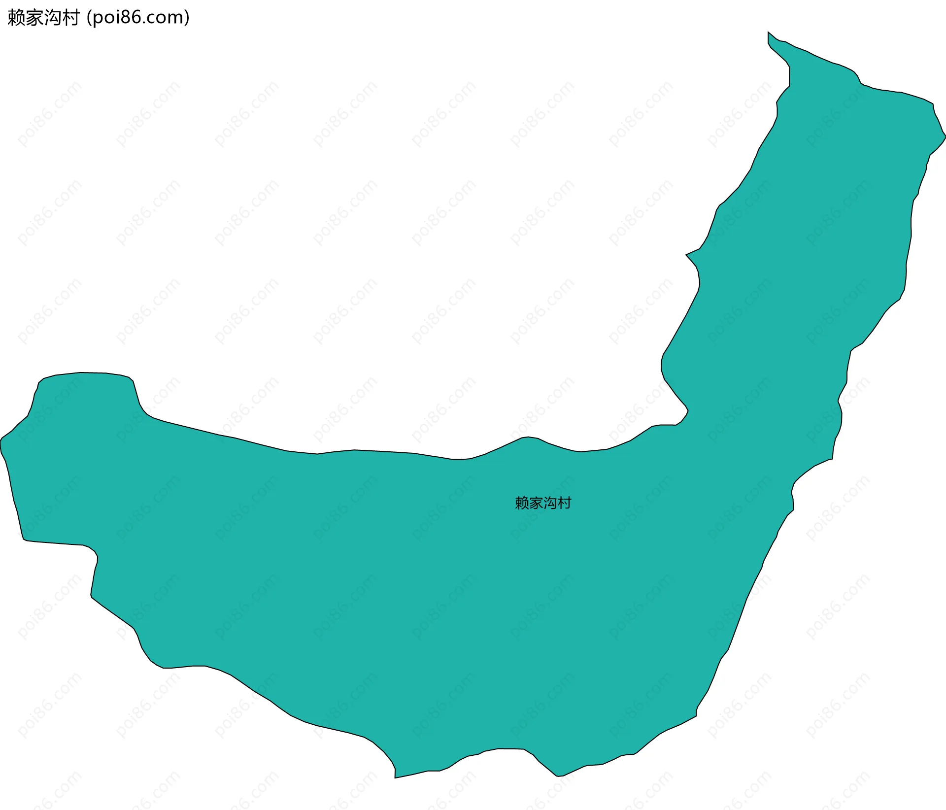 赖家沟村边界地图