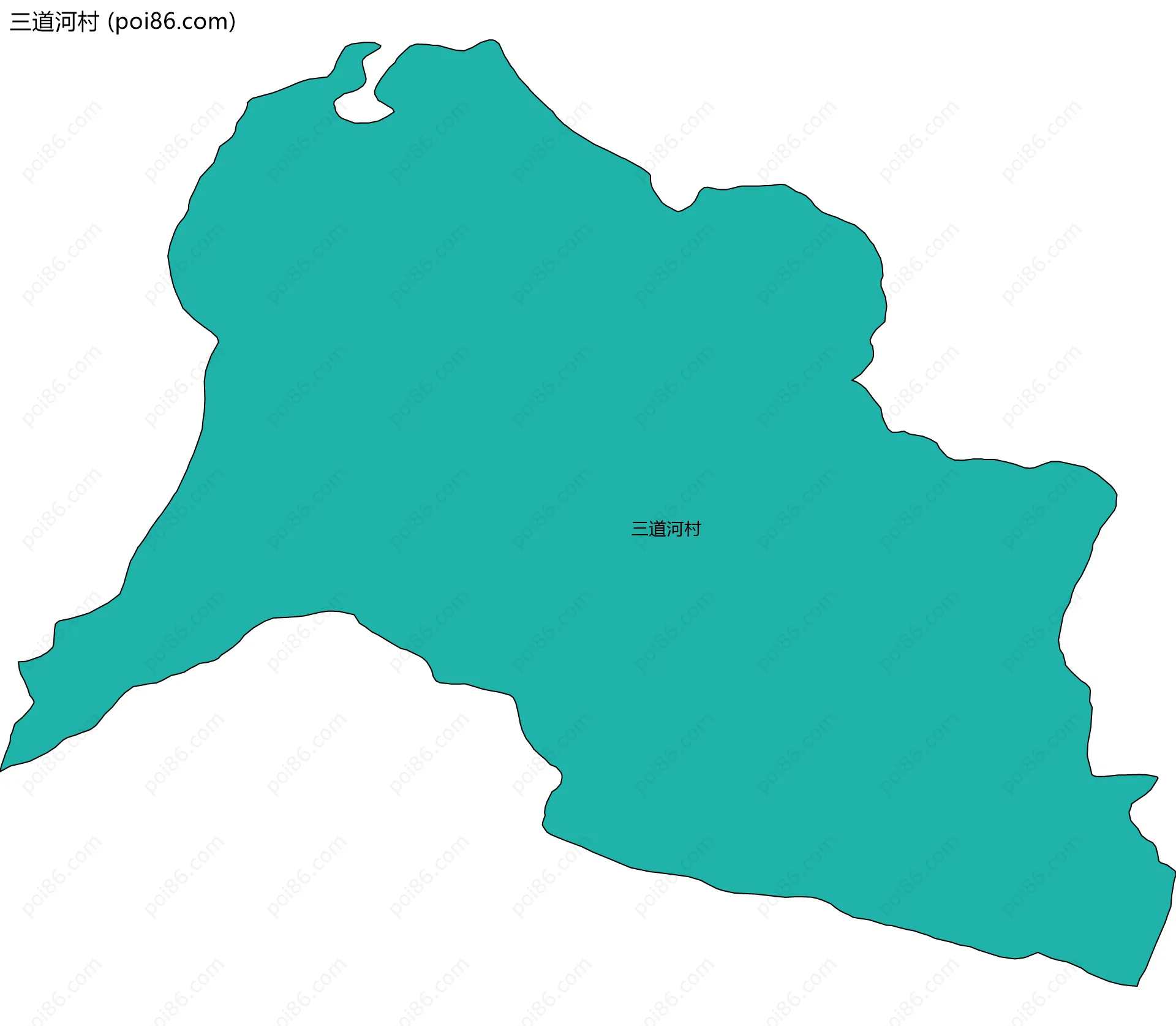 三道河村边界地图