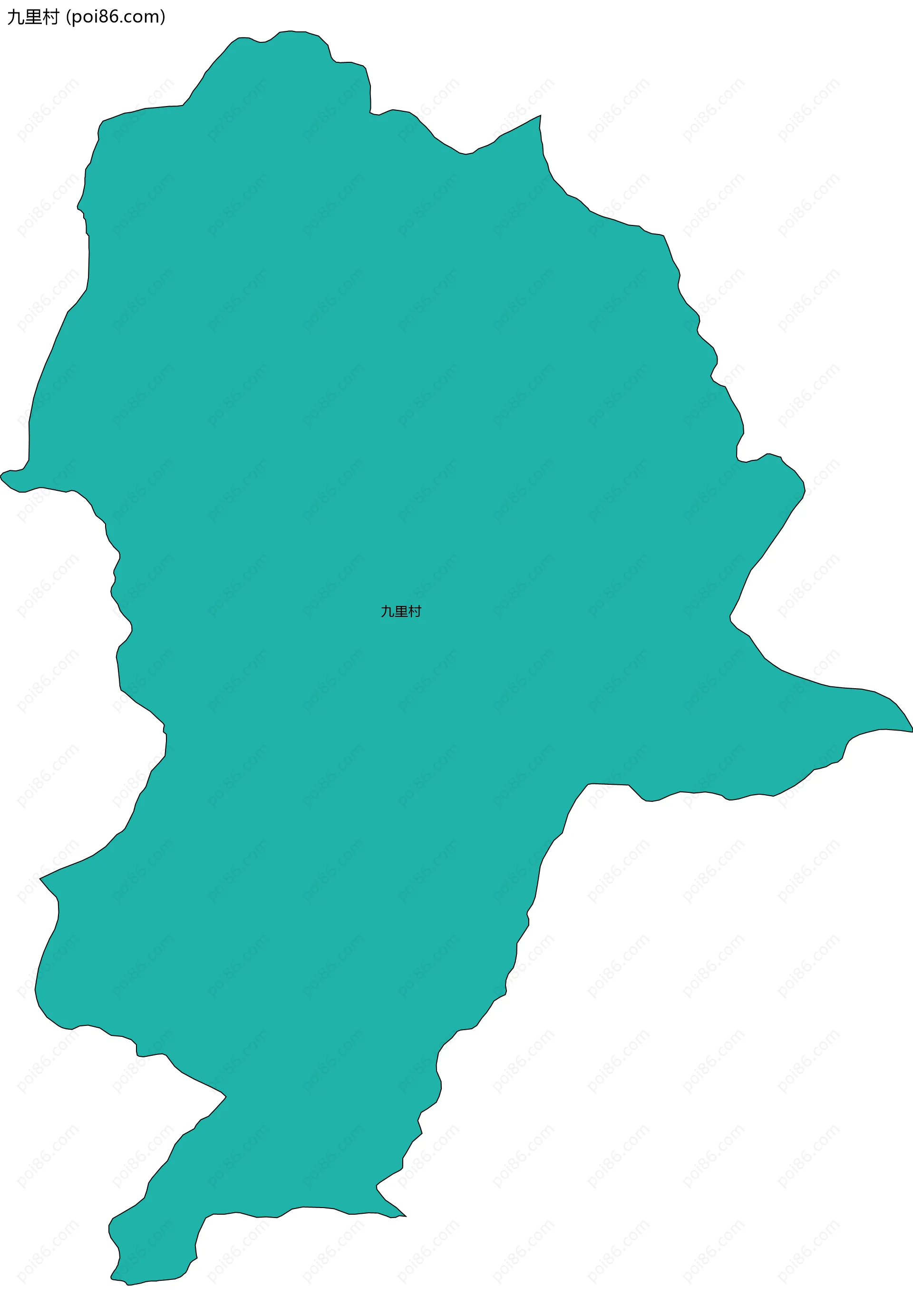 九里村边界地图