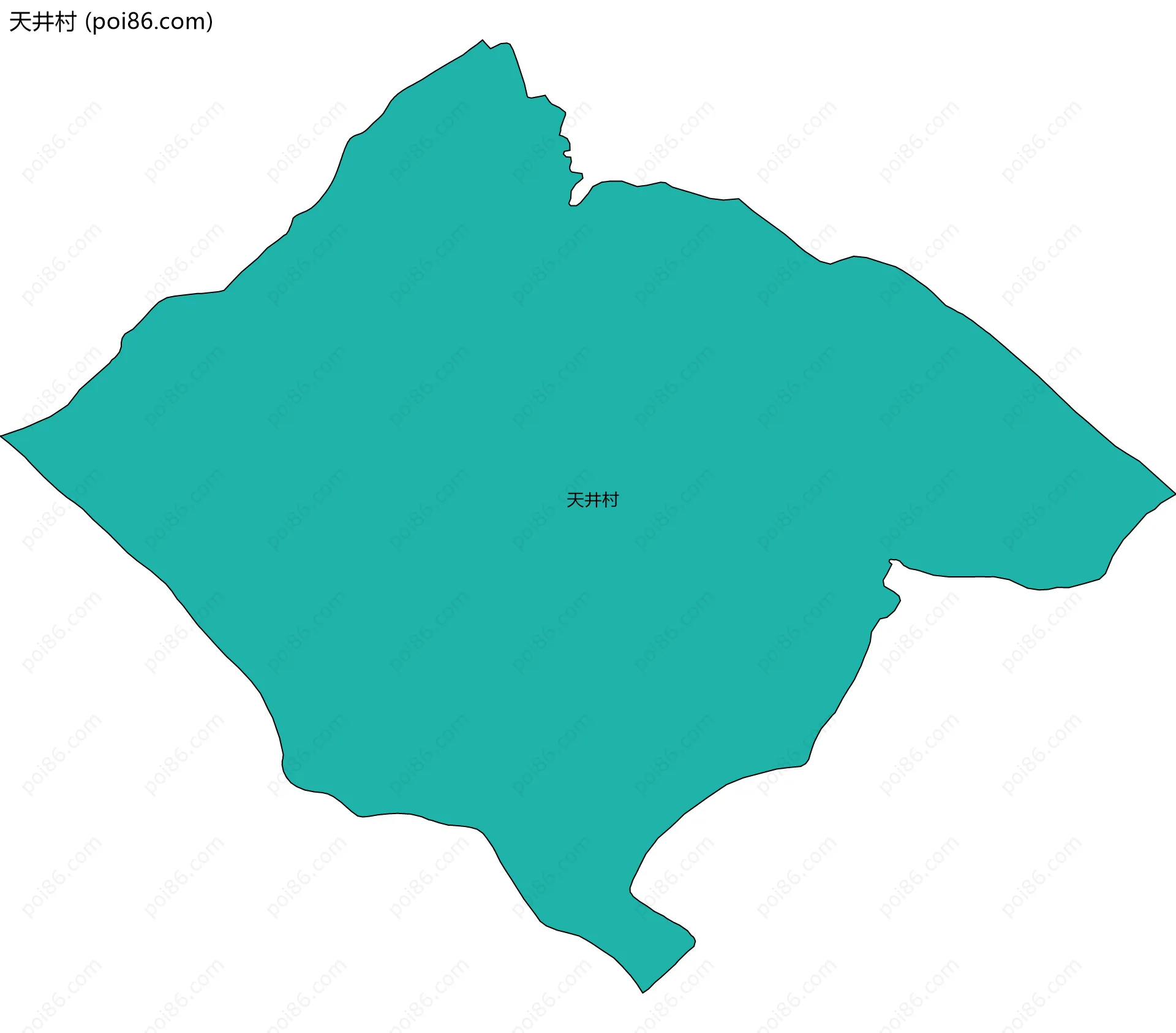天井村边界地图