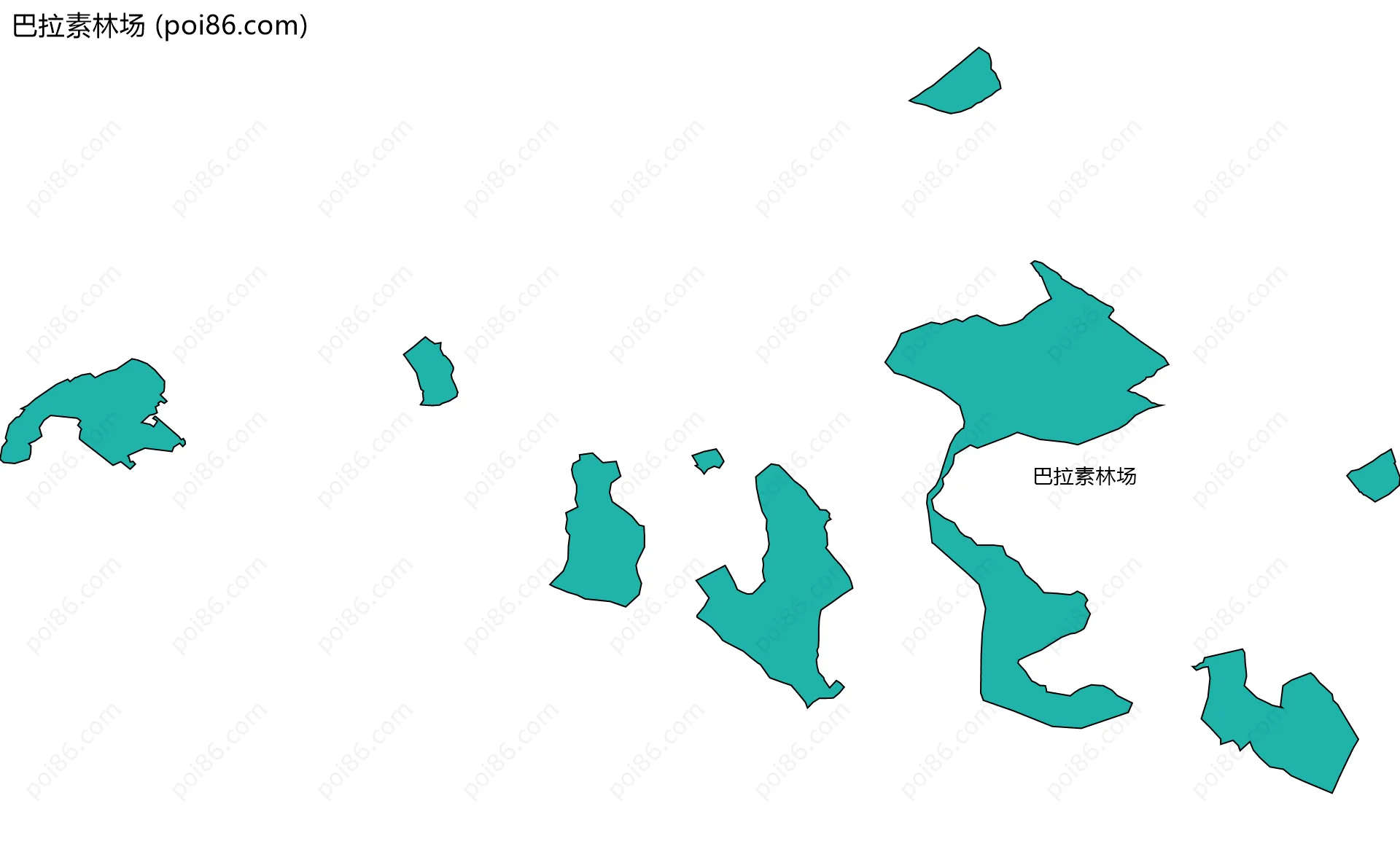 巴拉素林场边界地图