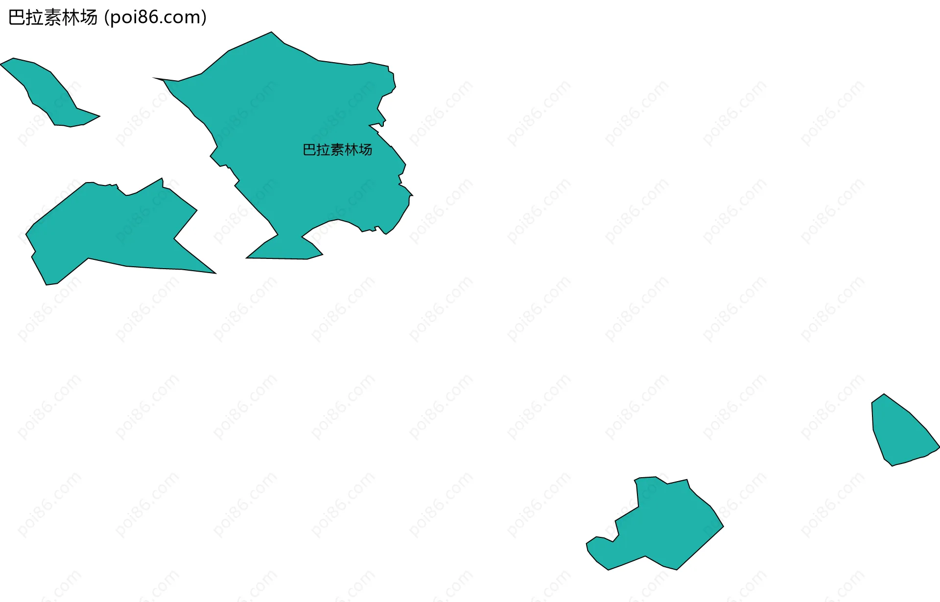 巴拉素林场边界地图