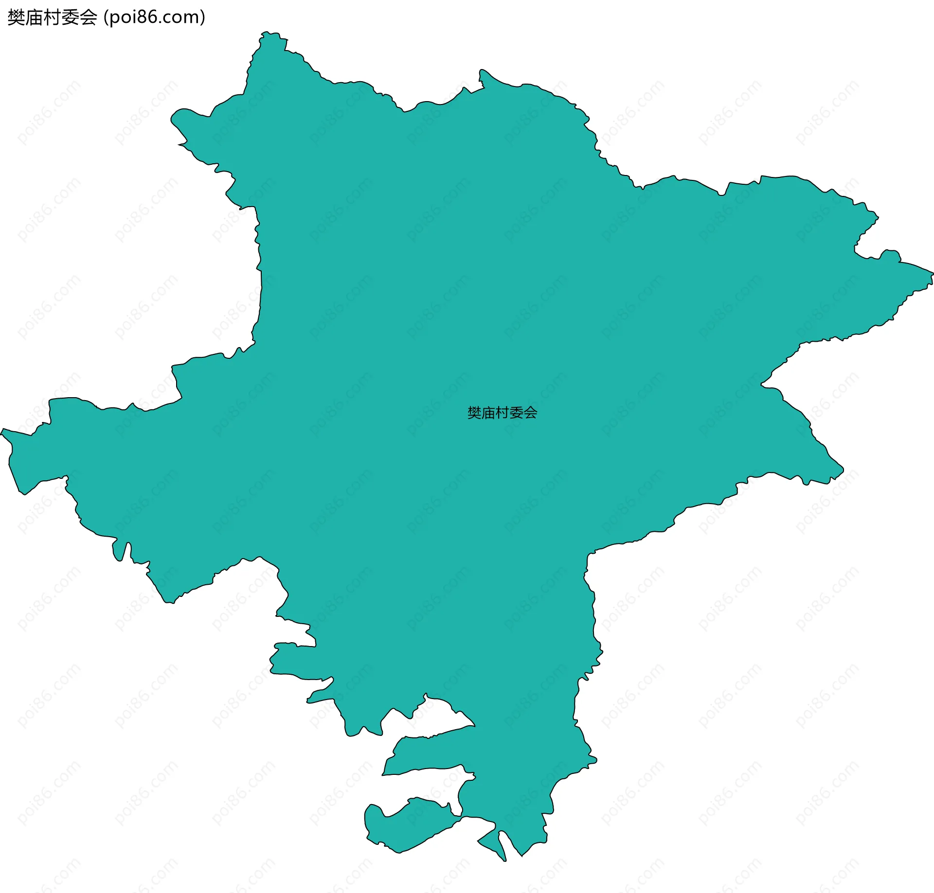 樊庙村委会边界地图