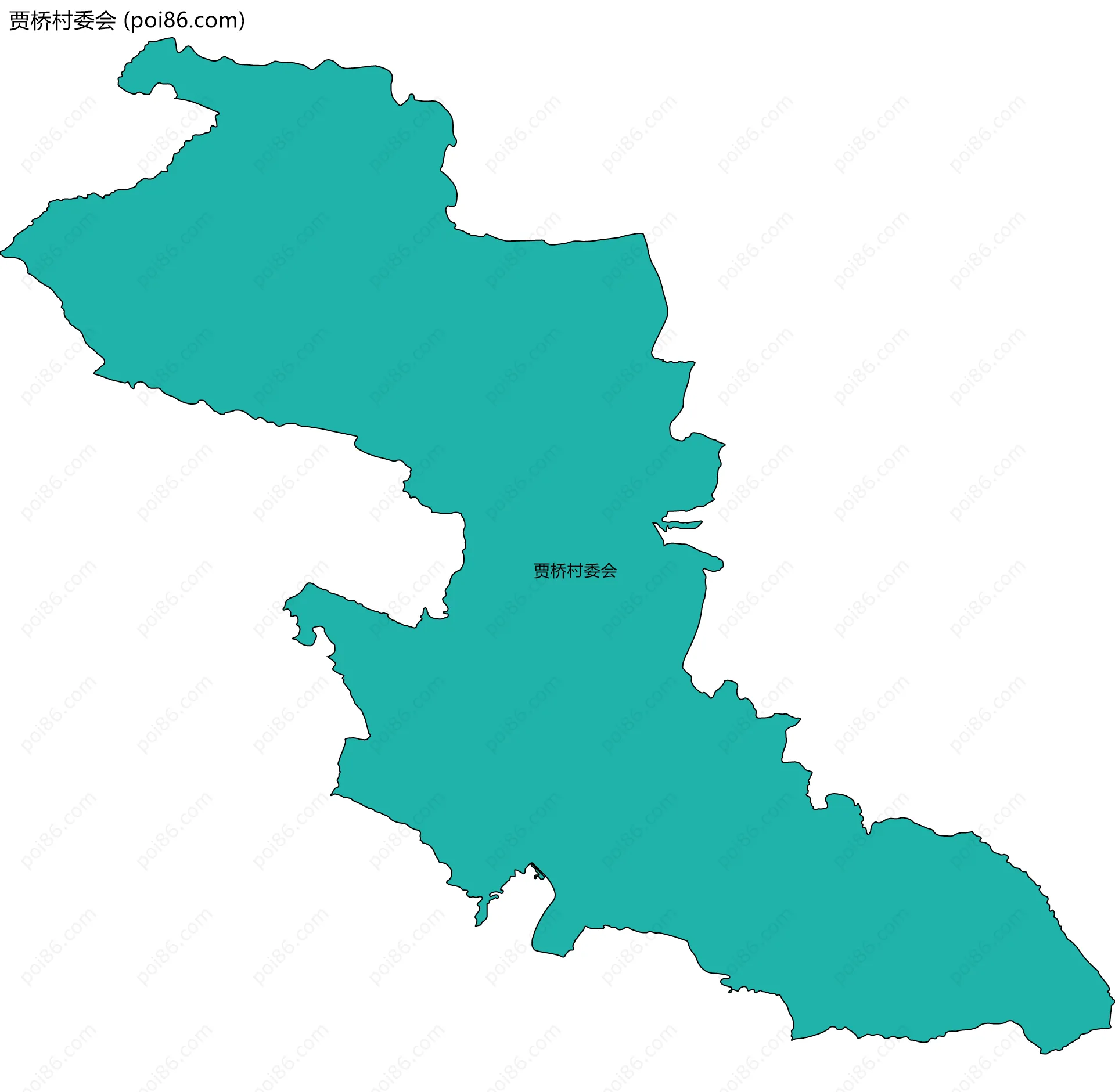 贾桥村委会边界地图