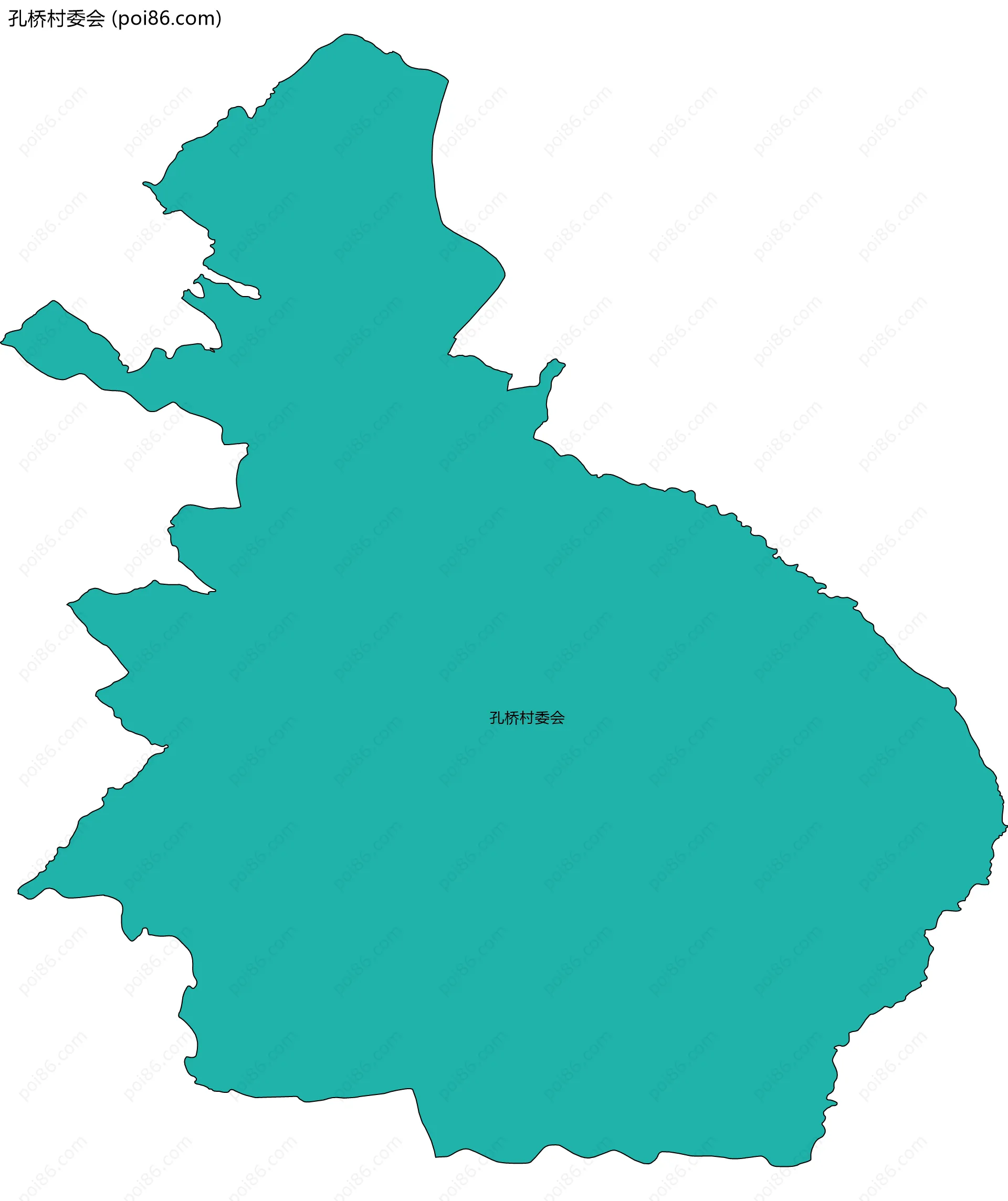 孔桥村委会边界地图