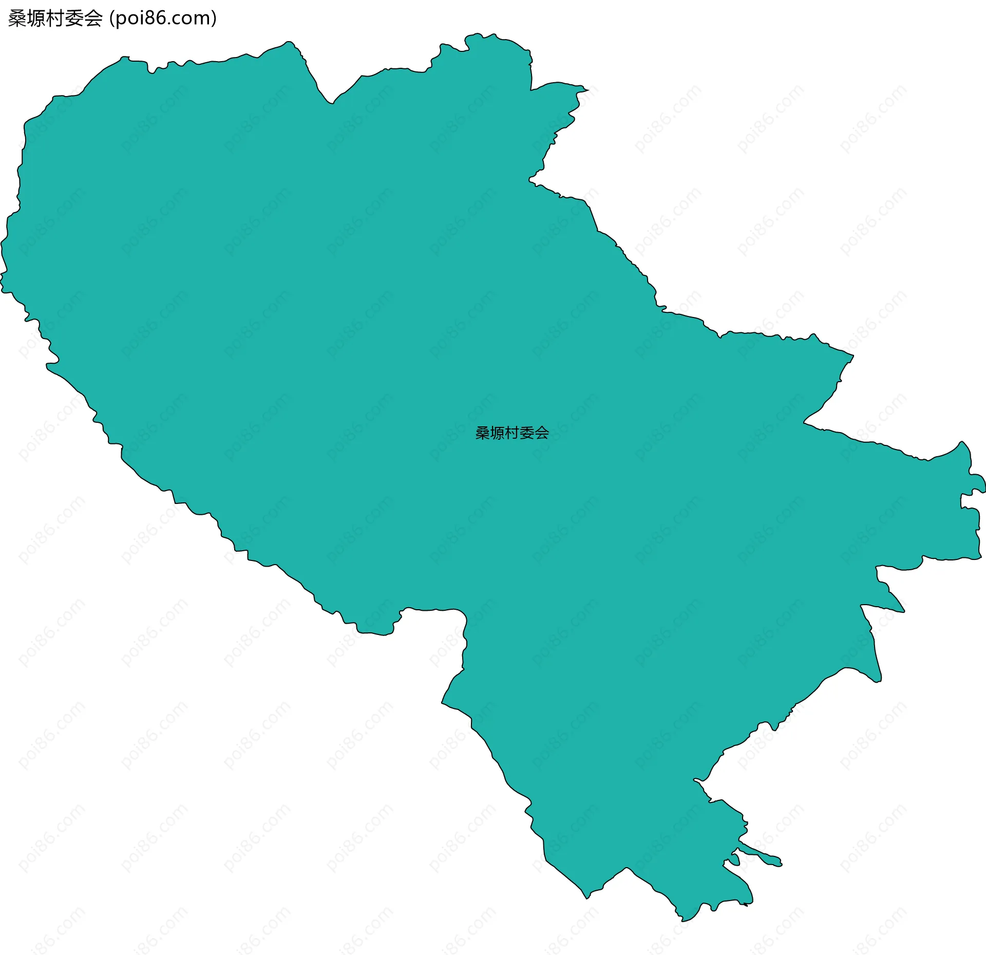 桑塬村委会边界地图