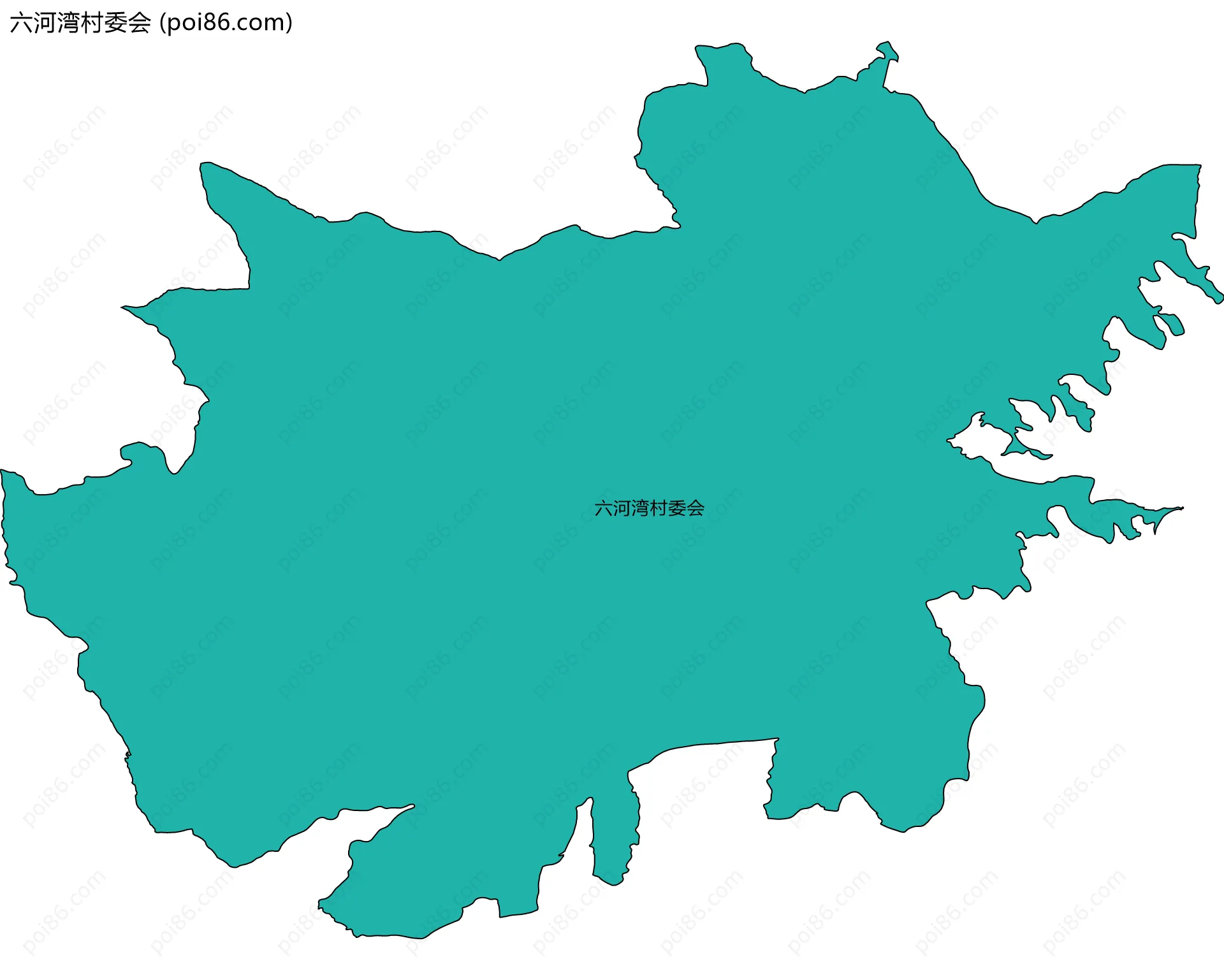 六河湾村委会边界地图