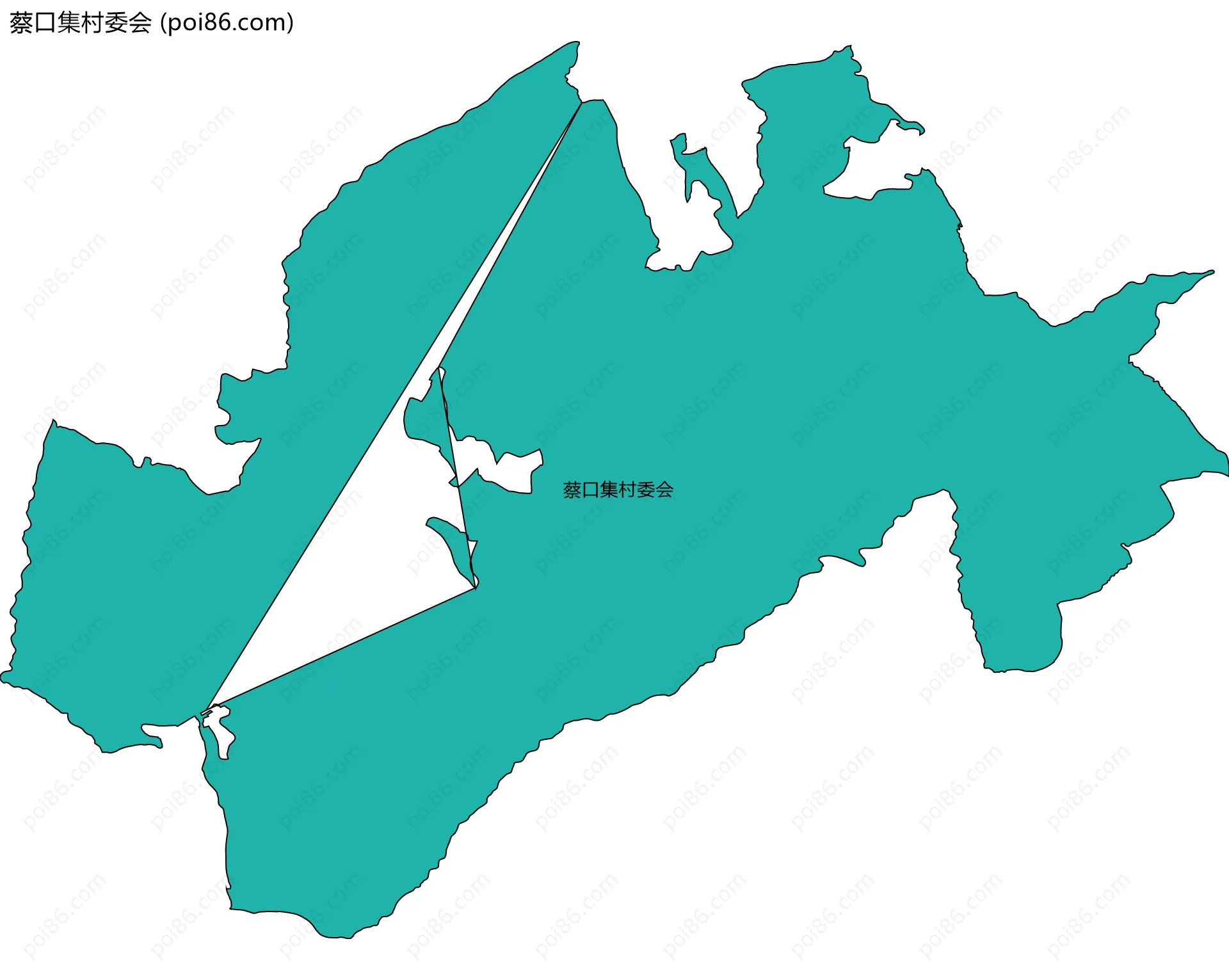 蔡口集村委会边界地图