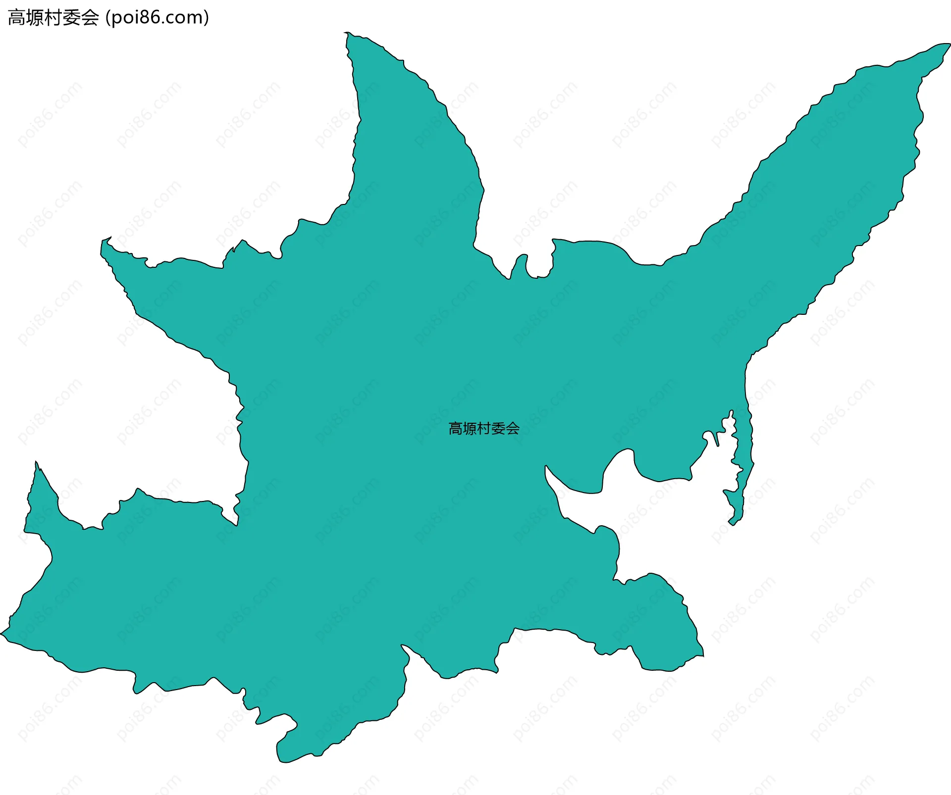 高塬村委会边界地图