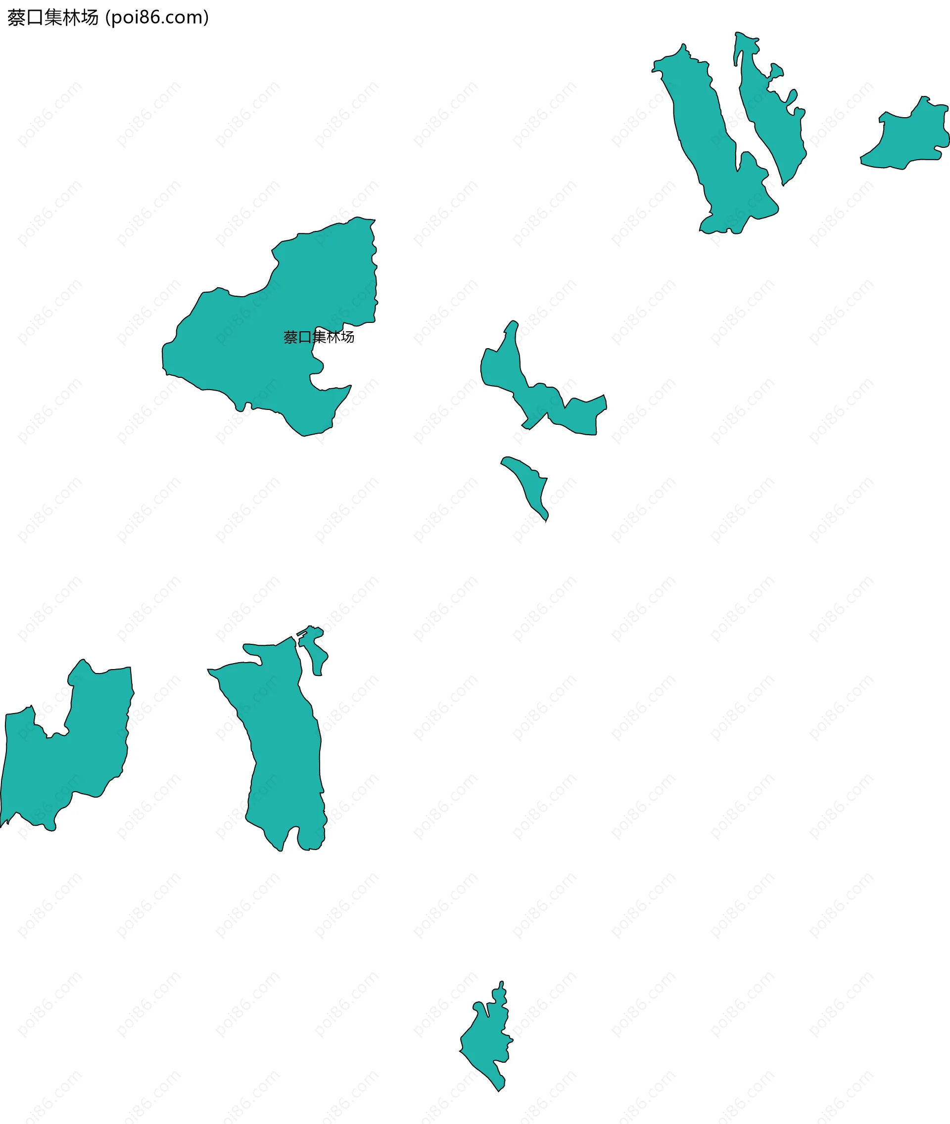 蔡口集林场边界地图