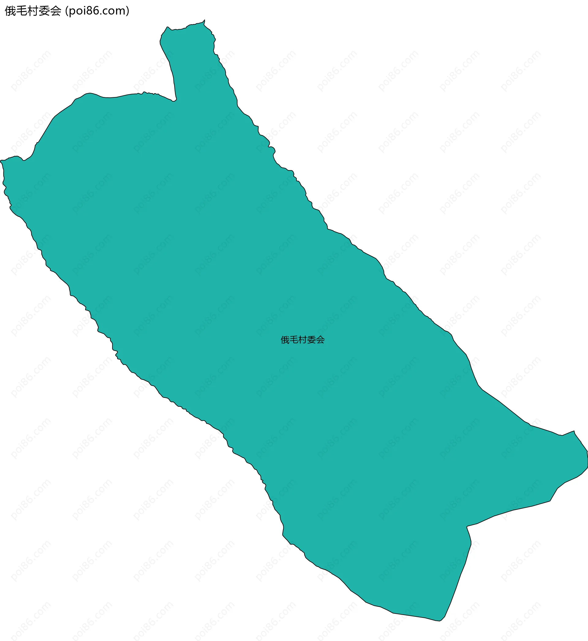 俄毛村委会边界地图