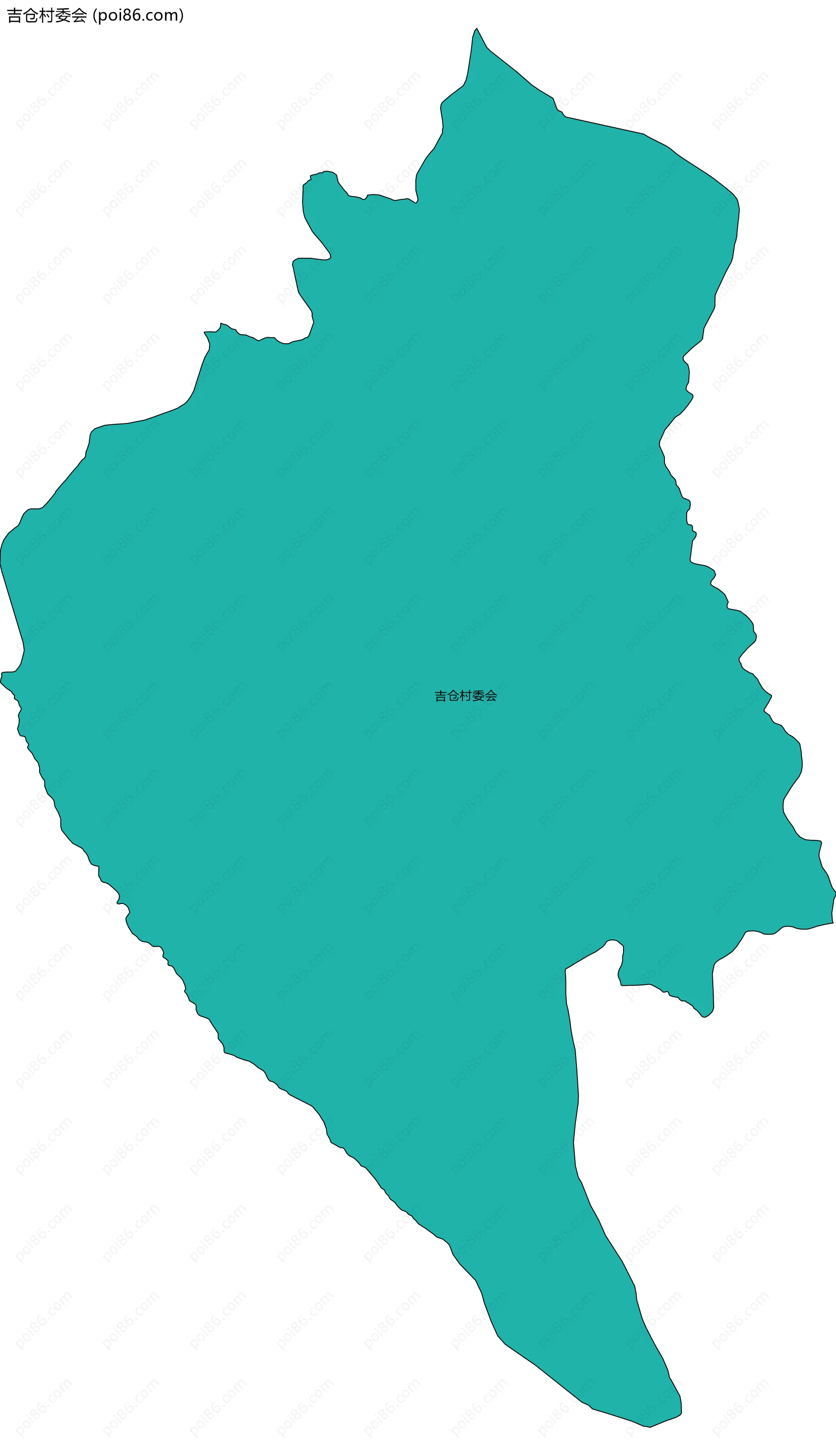 吉仓村委会边界地图
