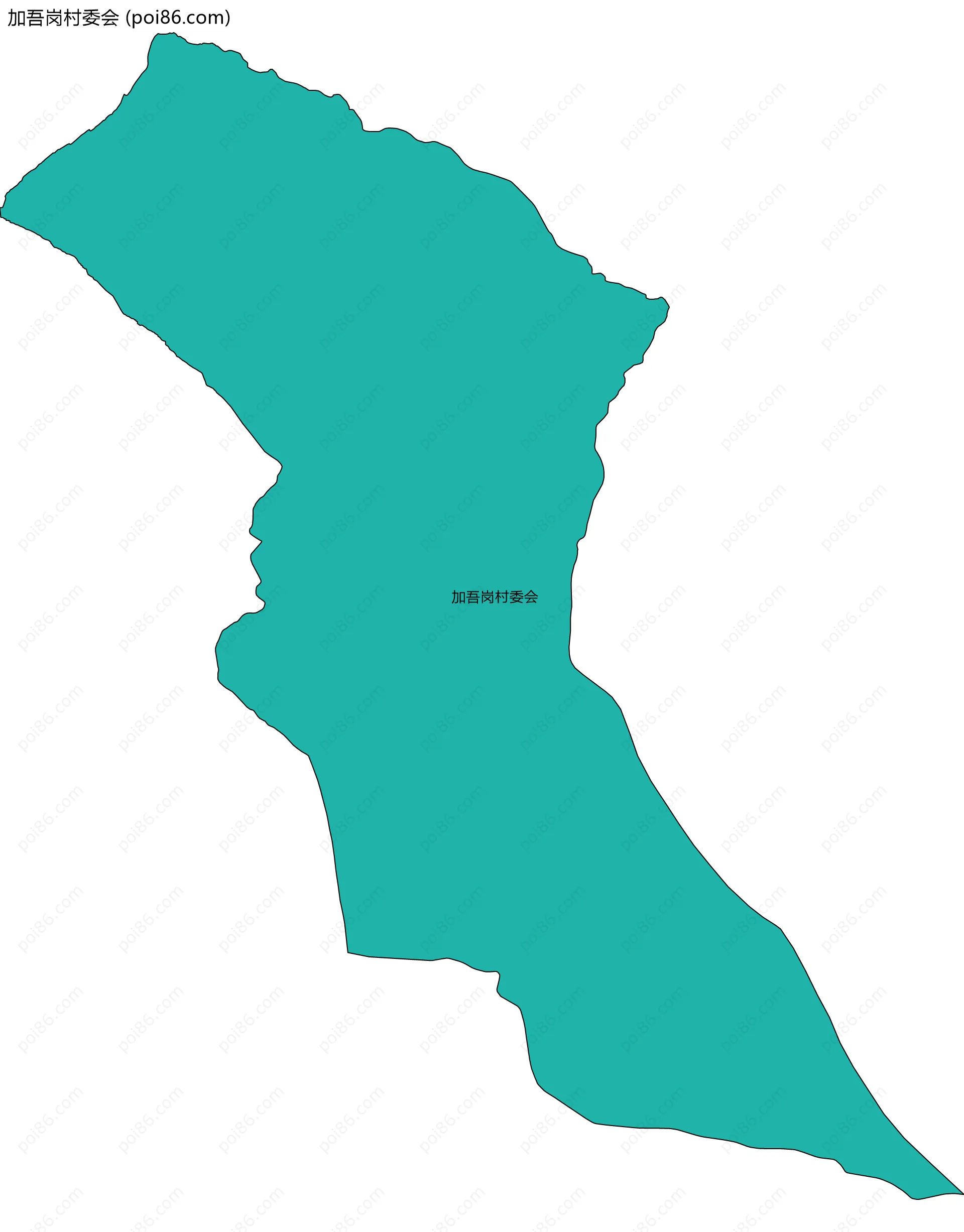 加吾岗村委会边界地图