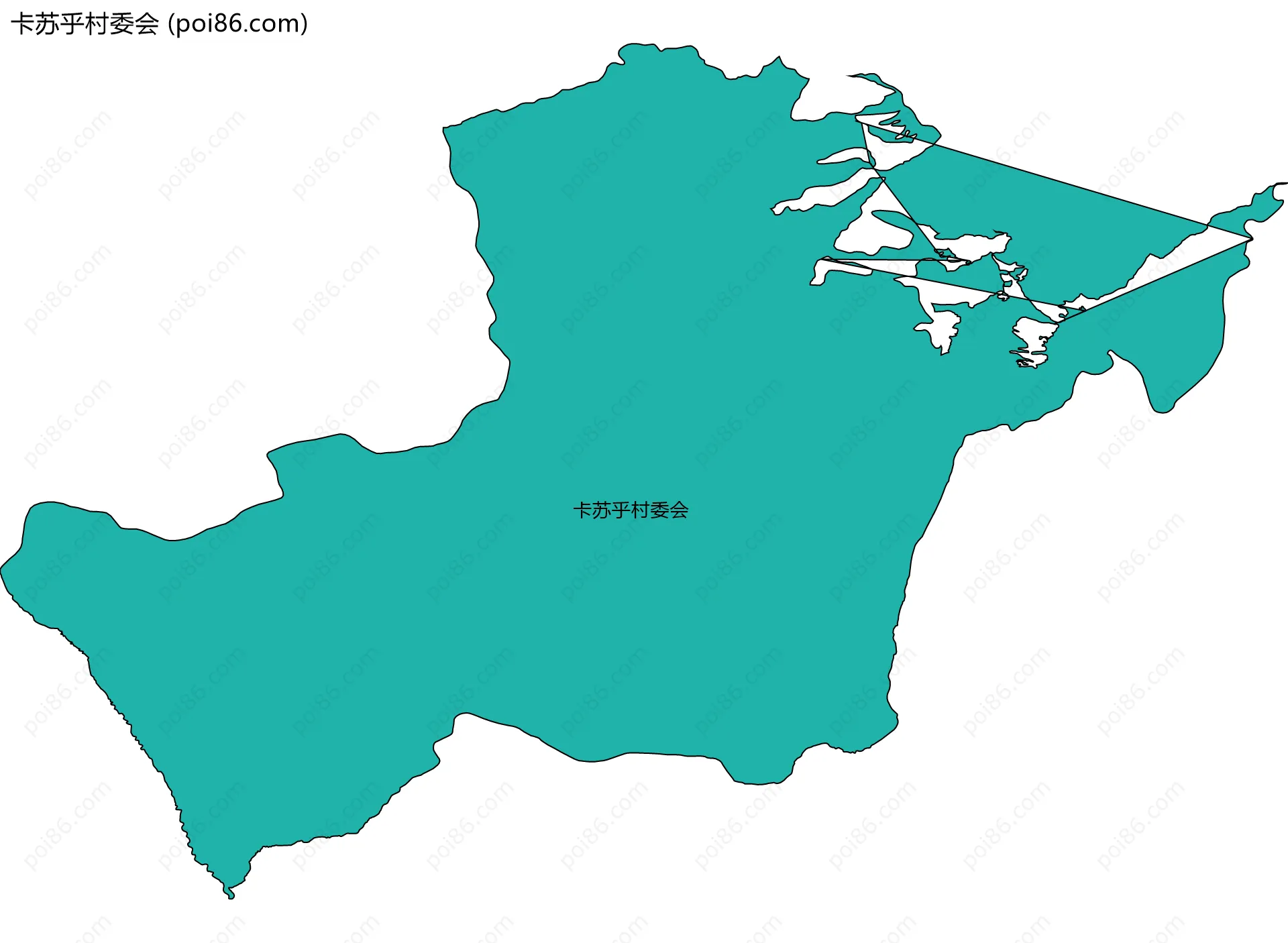 卡苏乎村委会边界地图