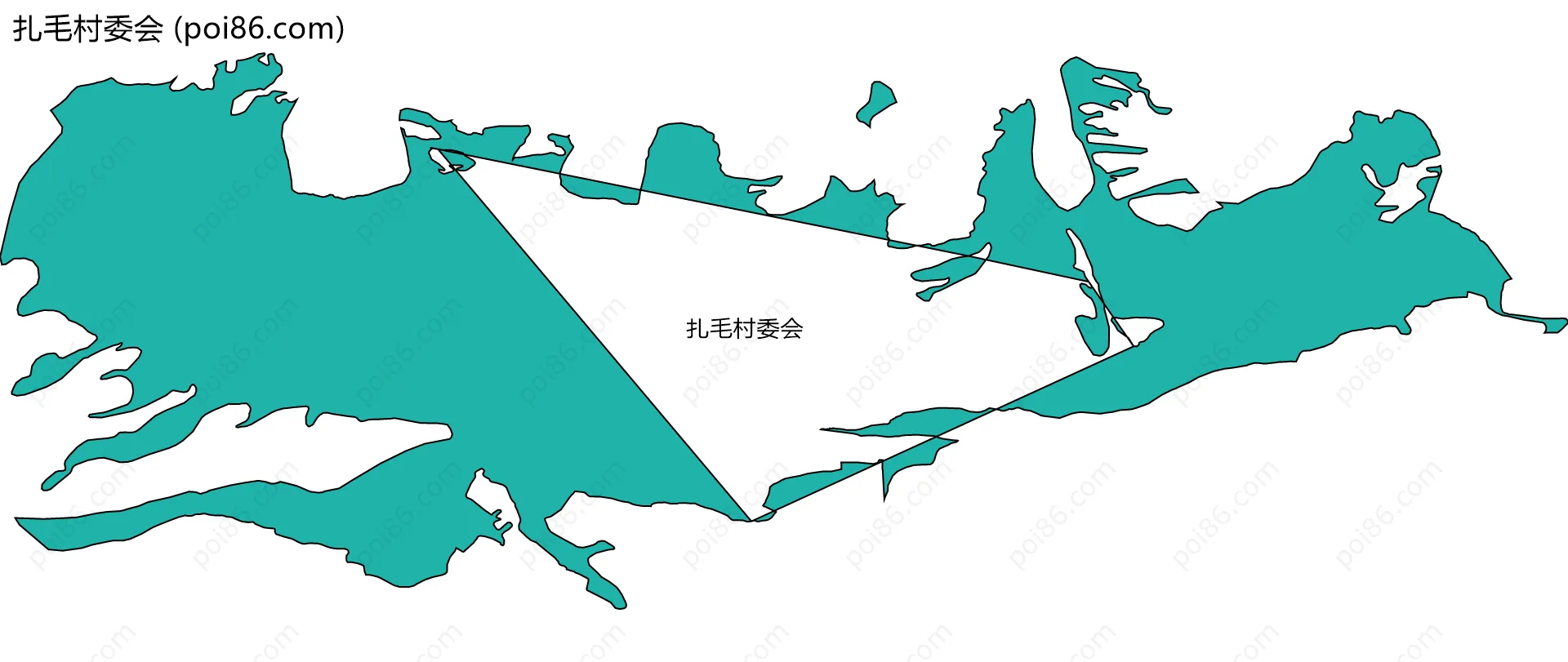 扎毛村委会边界地图