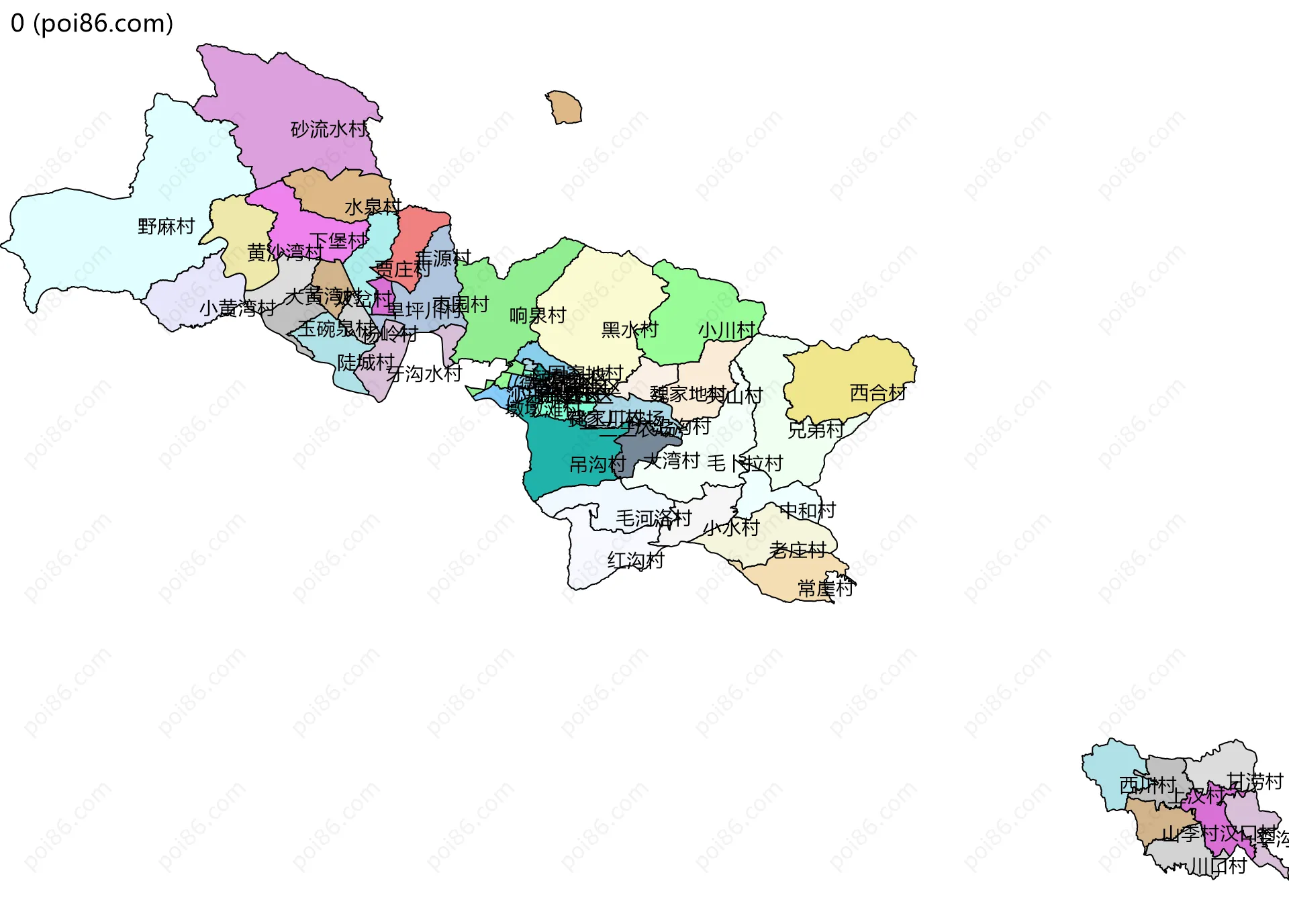 0边界地图(五级行政区划)