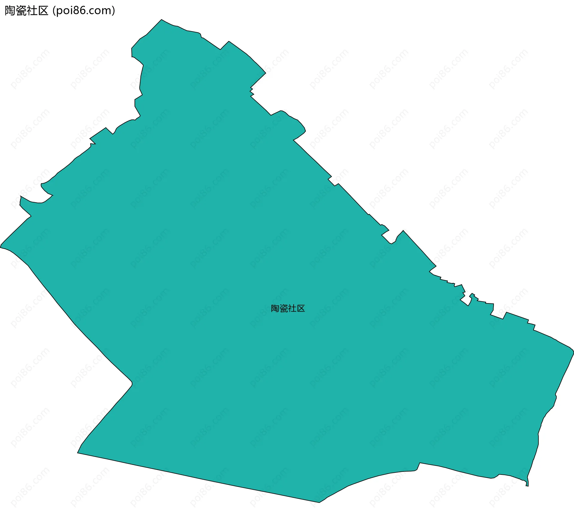 陶瓷社区边界地图