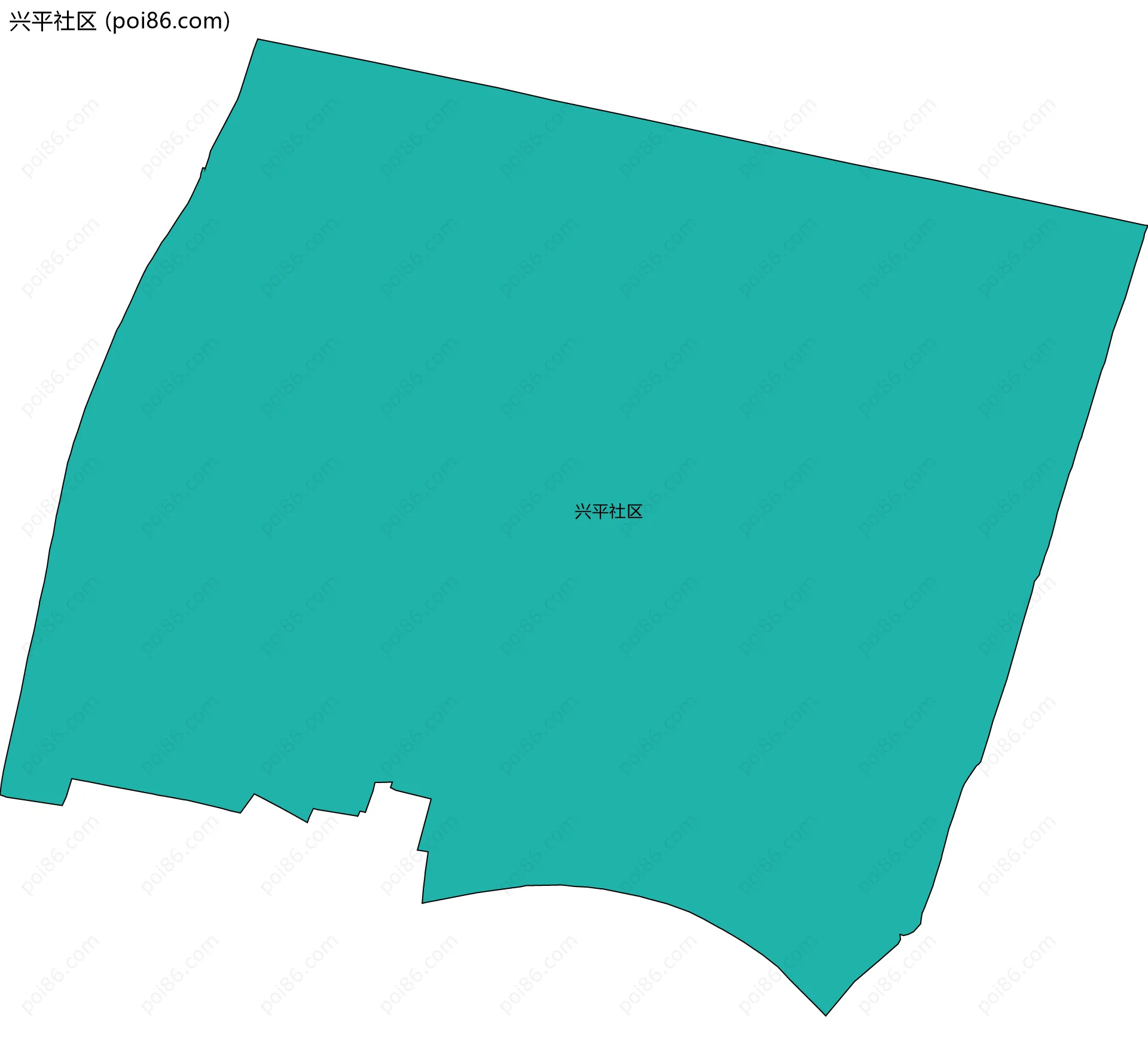 兴平社区边界地图