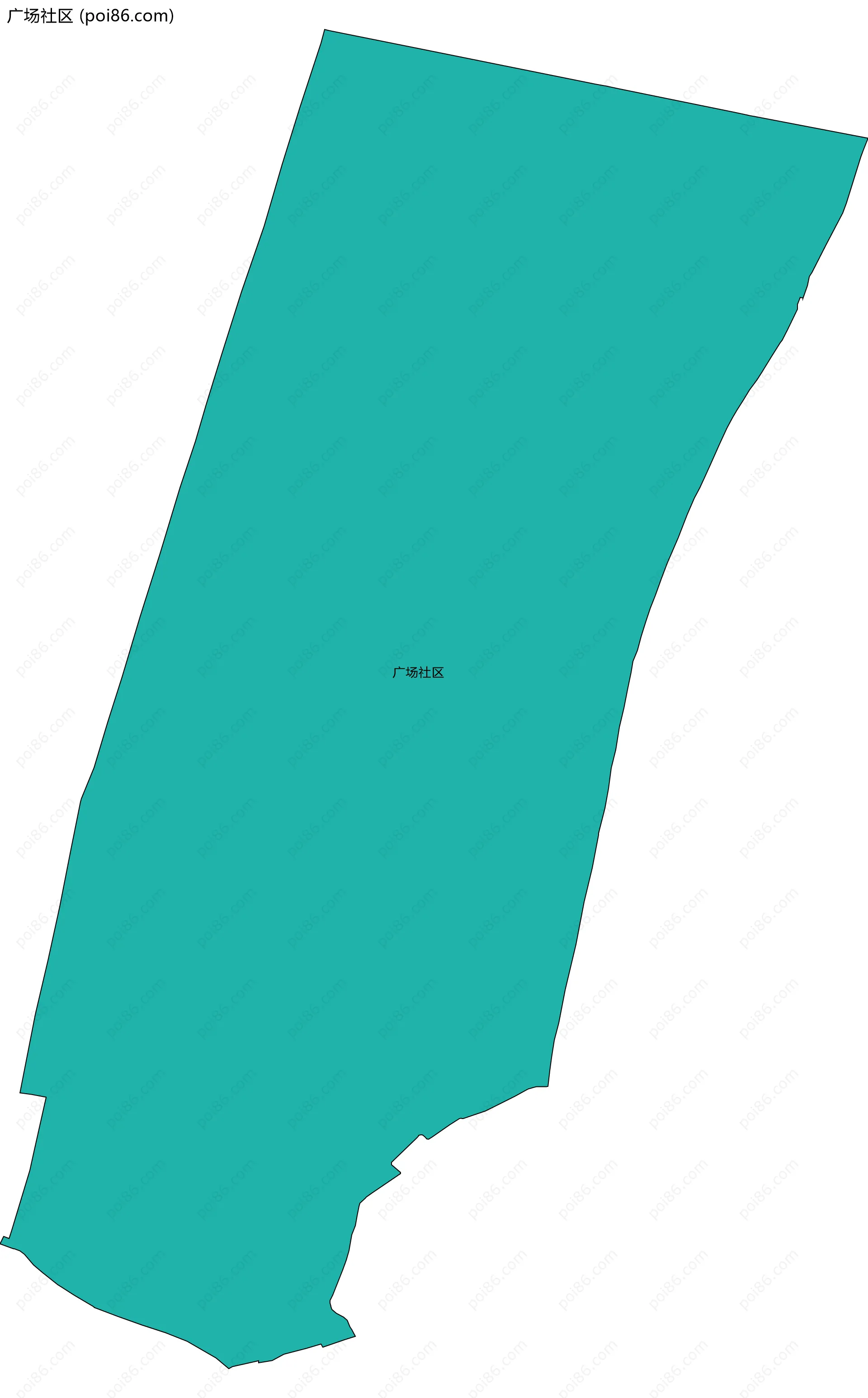 广场社区边界地图