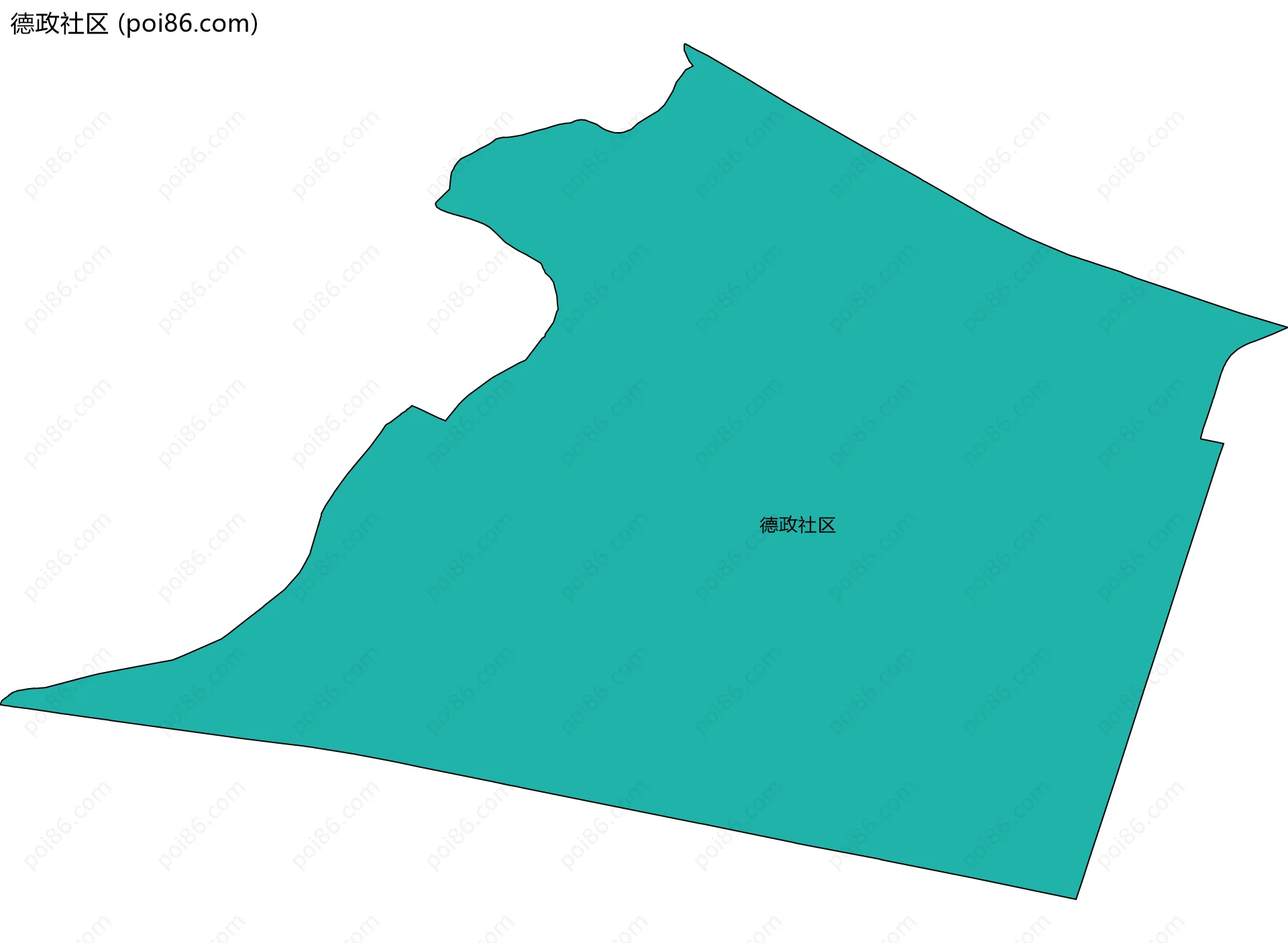 德政社区边界地图