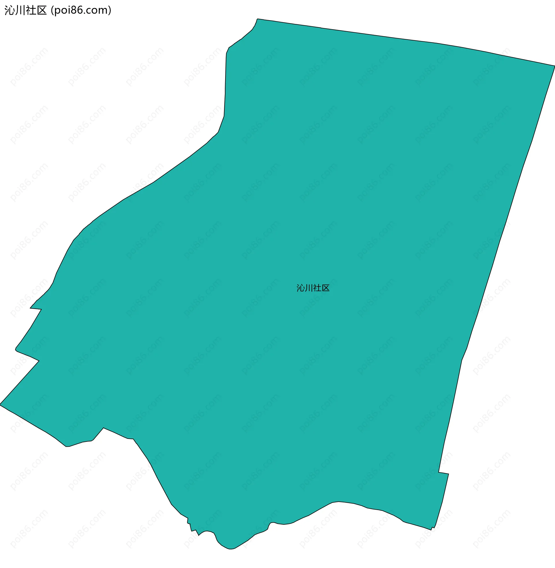 沁川社区边界地图