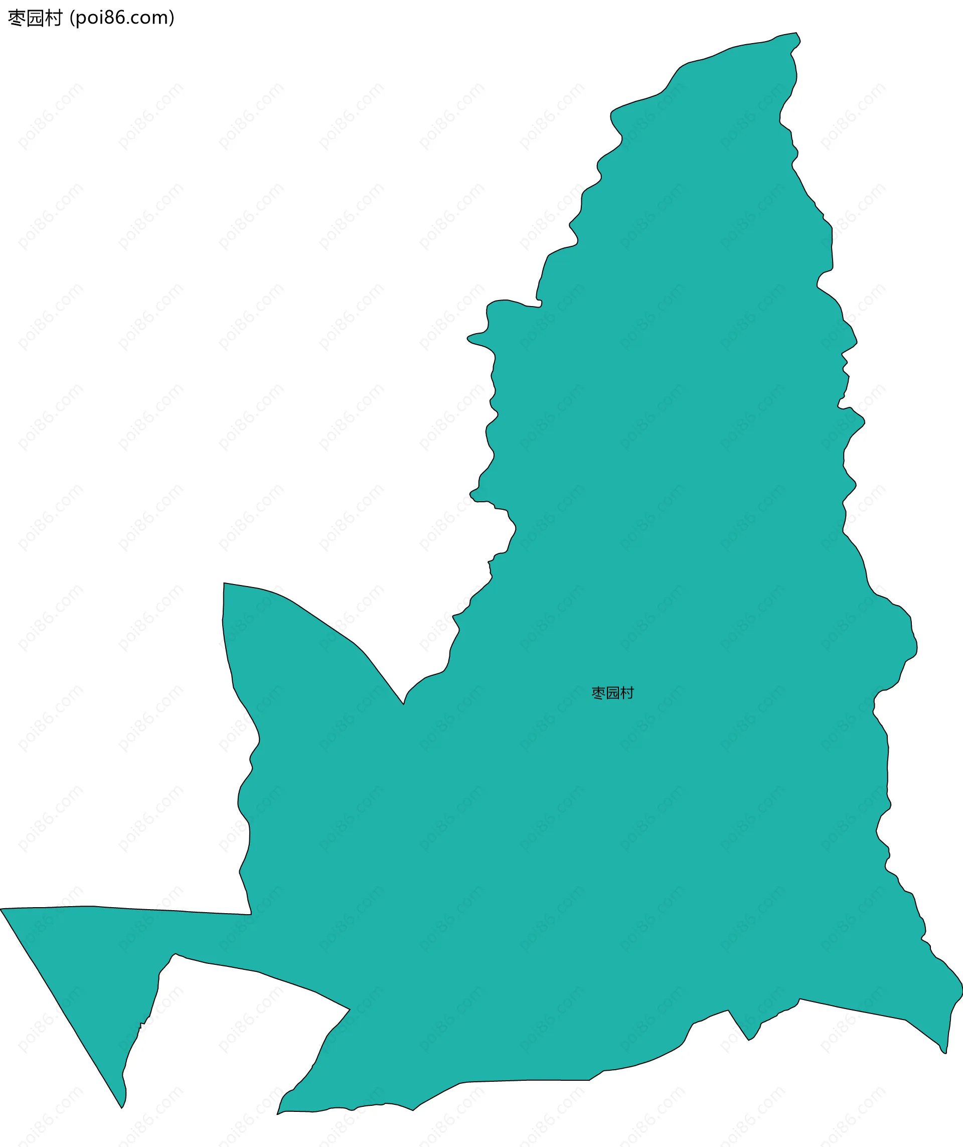 枣园村边界地图